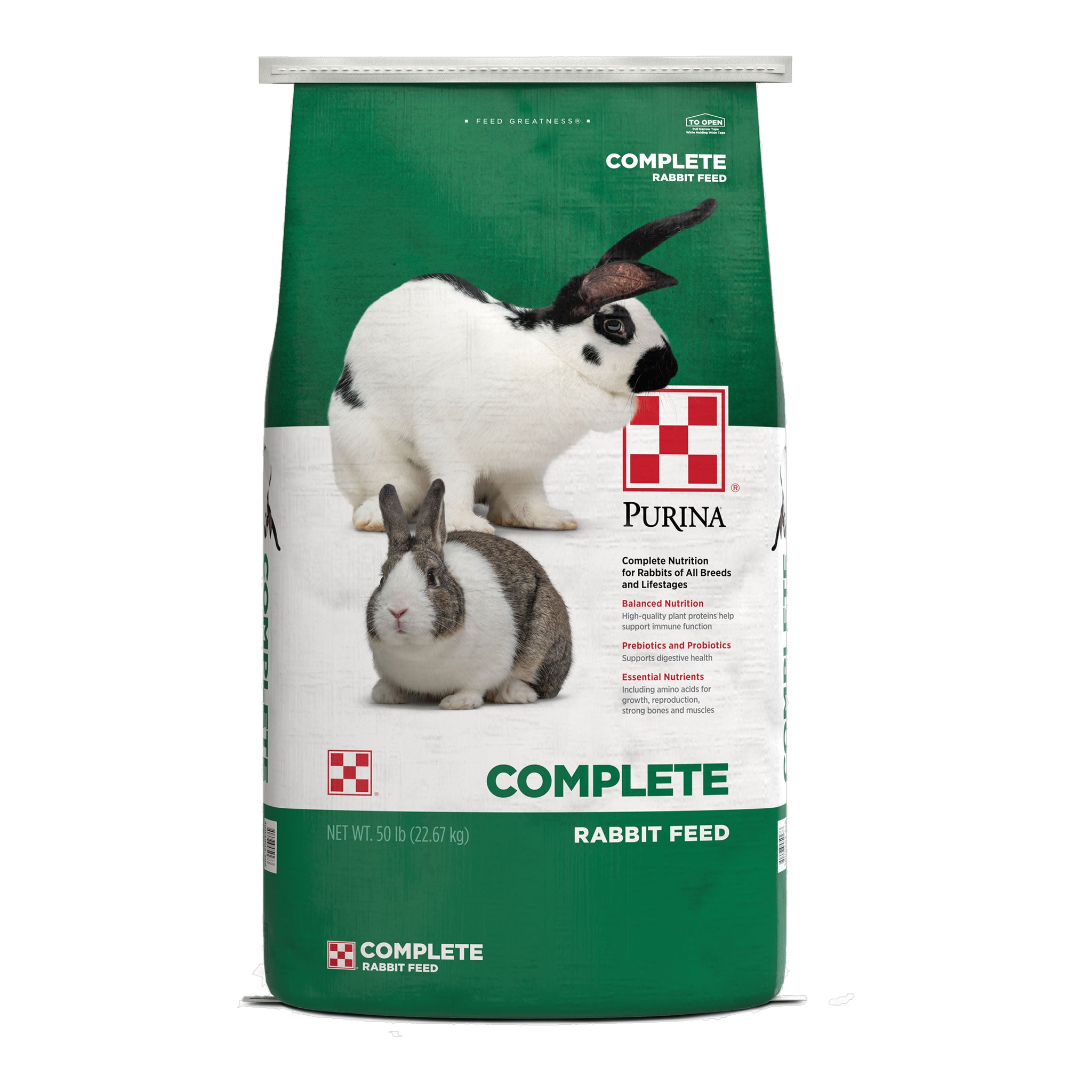 Purina Complete Rabbit Feed 50 lb bag