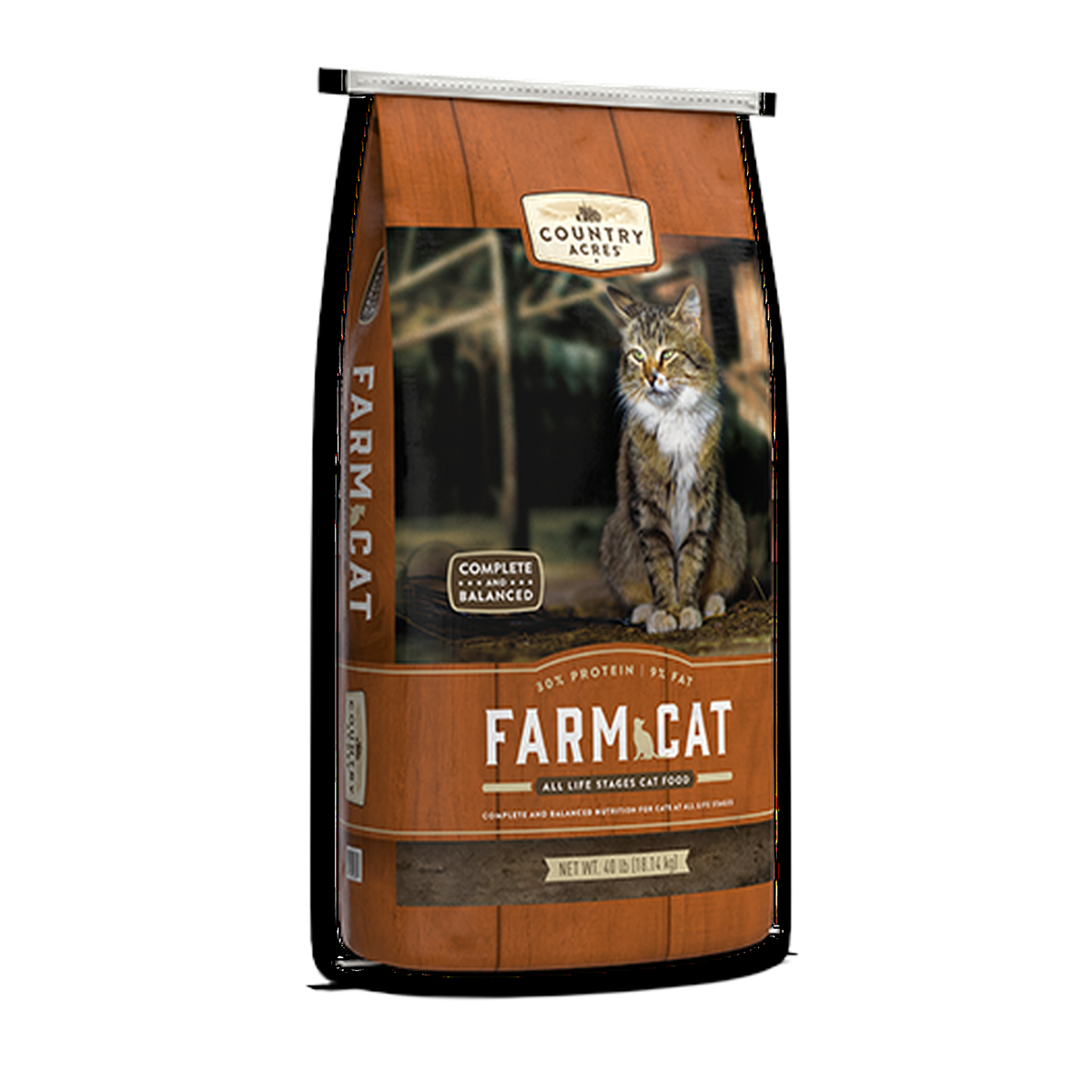 Purina Country Acres Farm Cat all life stages dry cat food 40 lb bag #40 LB