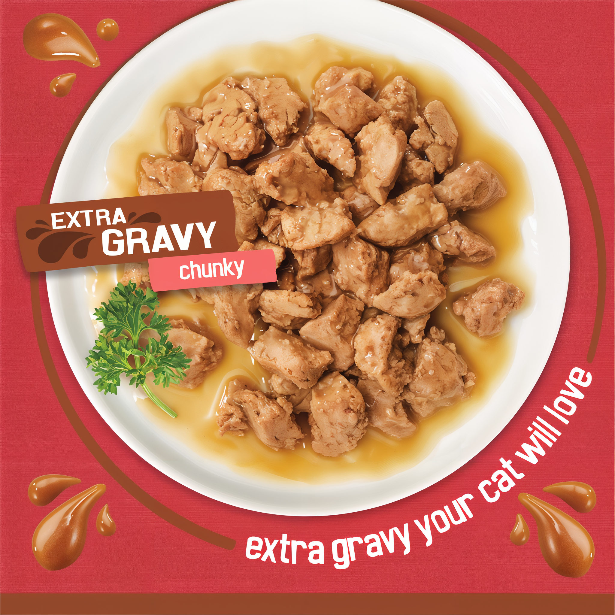 Bowl of chunky beef pieces in extra savory gravy