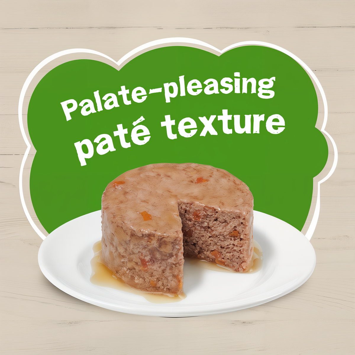 Palate-pleasing paté texture served on a plate