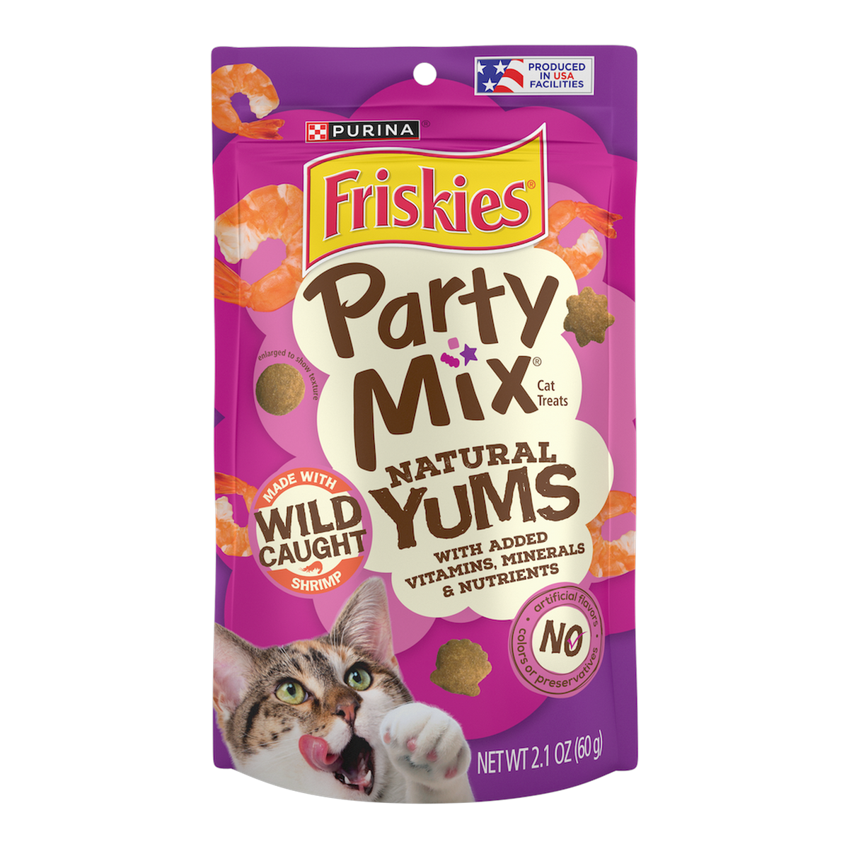 ドッグフード nasyumari Purina Friskies Party Mix Natural Yums Shrimp Cat Treats | Garoppo's
