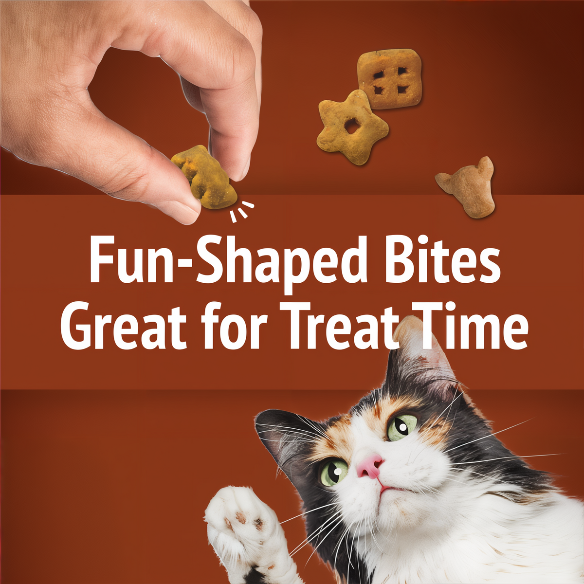 Fun-shaped bites great for treat time