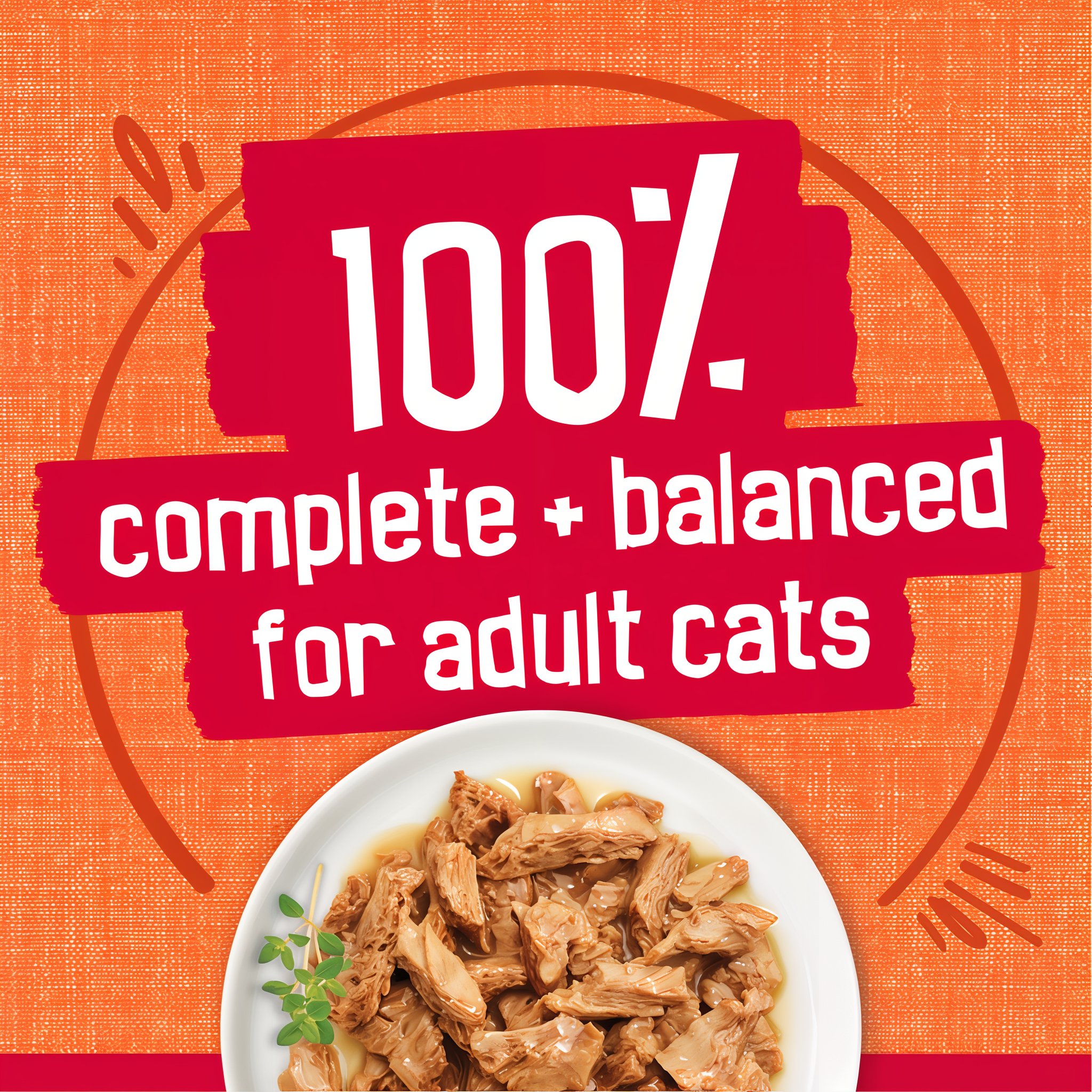 100 percent complete and balanced nutrition for adult cats
