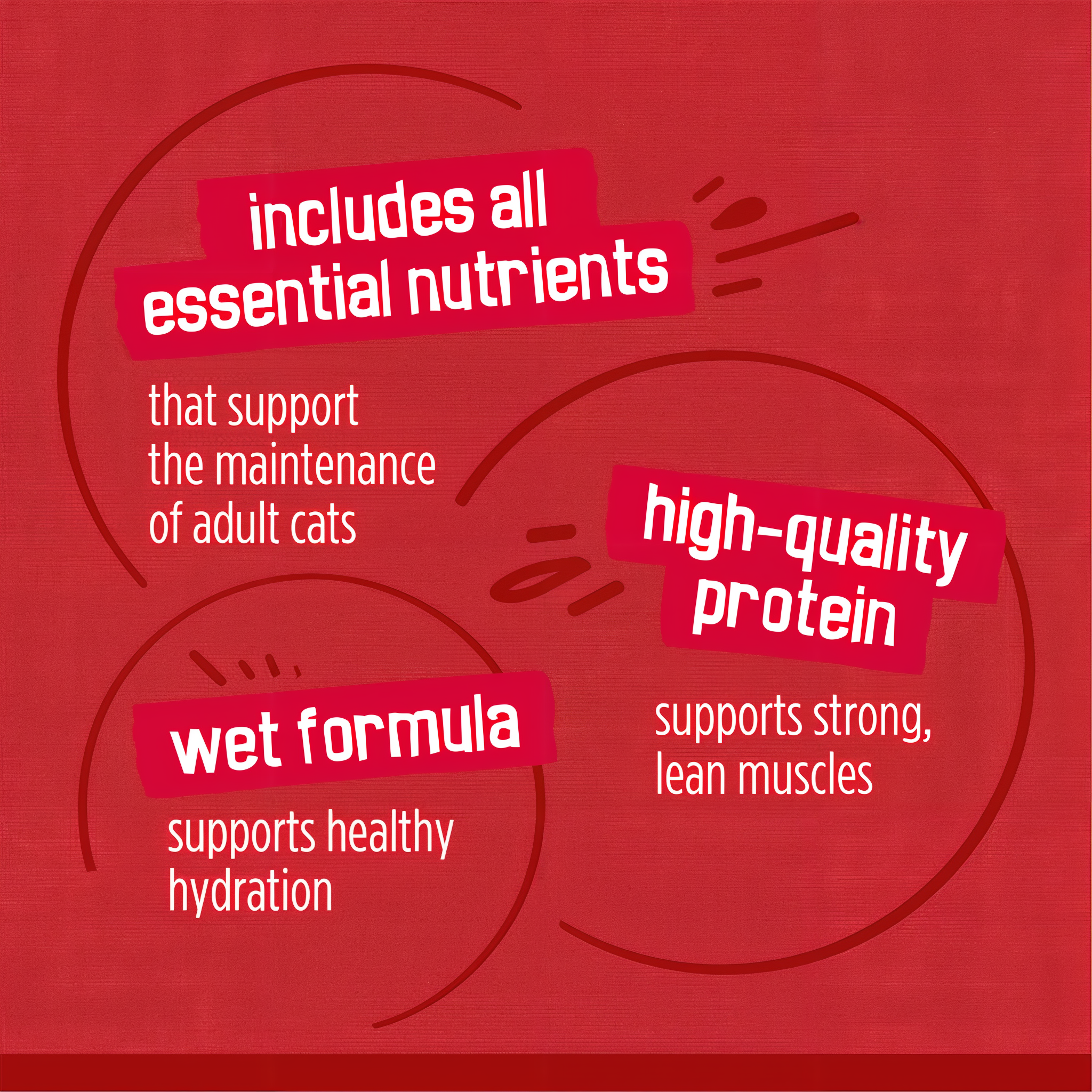 Includes all essential nutrients, high-quality protein and a wet formula that supports hydration