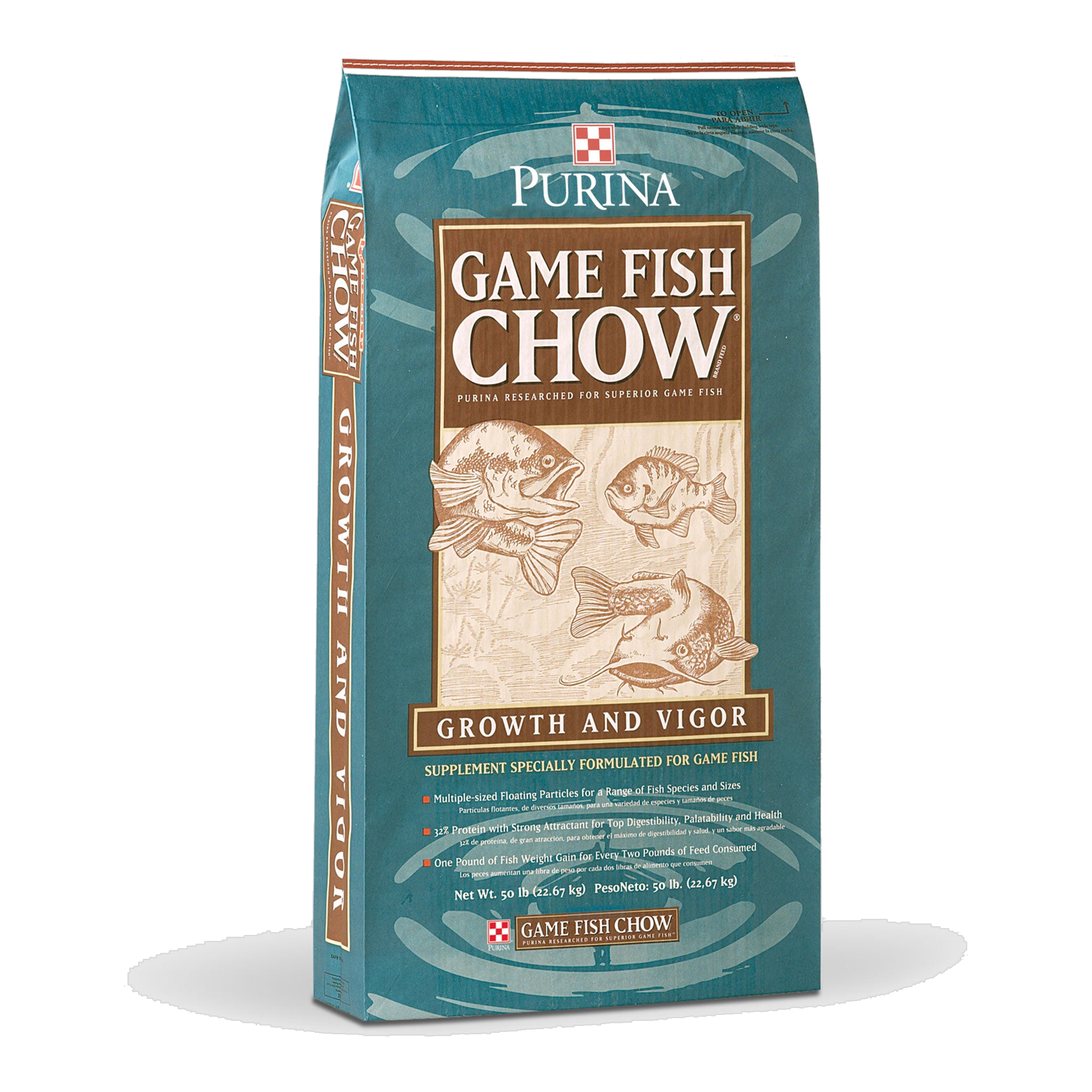 Purina Game Fish Chow floating pond fish food 50 lb bag