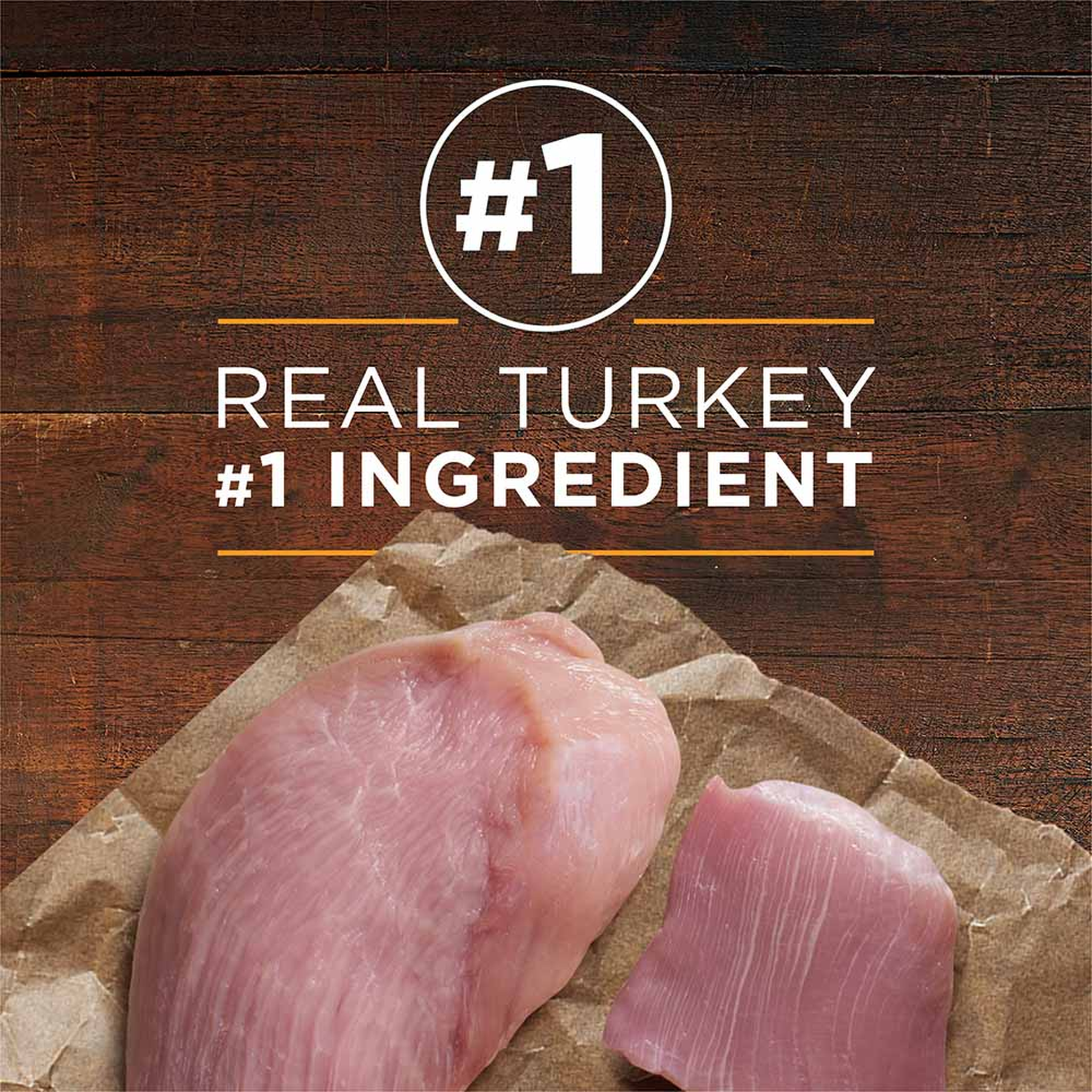 Real turkey as the number one ingredient in this grain-free wet dog food
