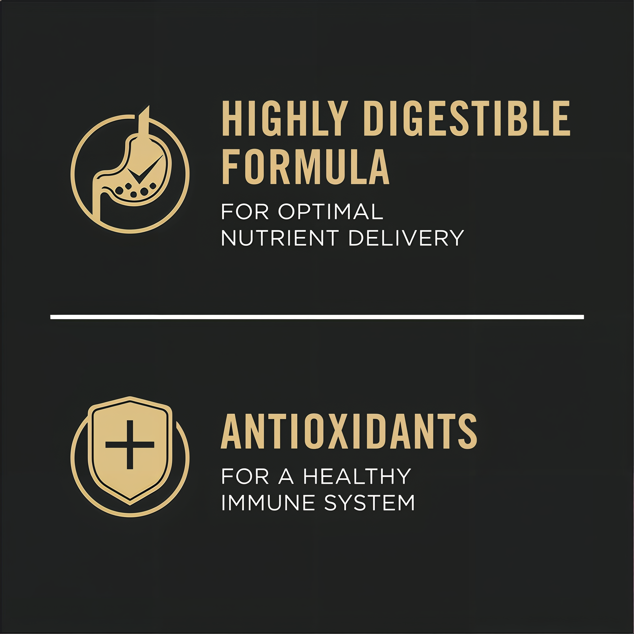 Highly digestible formula for optimal nutrient delivery with antioxidants for a healthy immune system