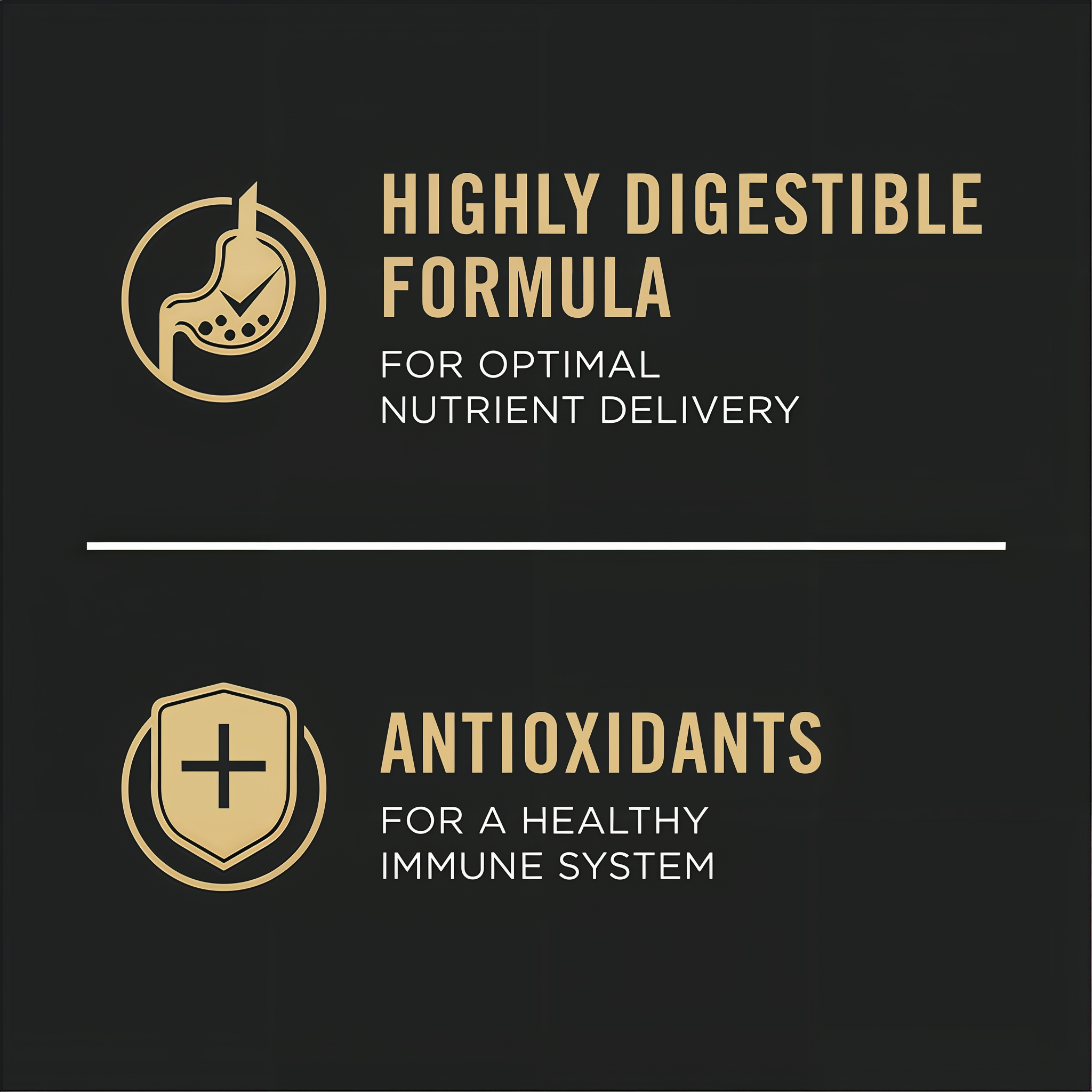 Highly digestible formula for optimal nutrient delivery with antioxidants for a healthy immune system