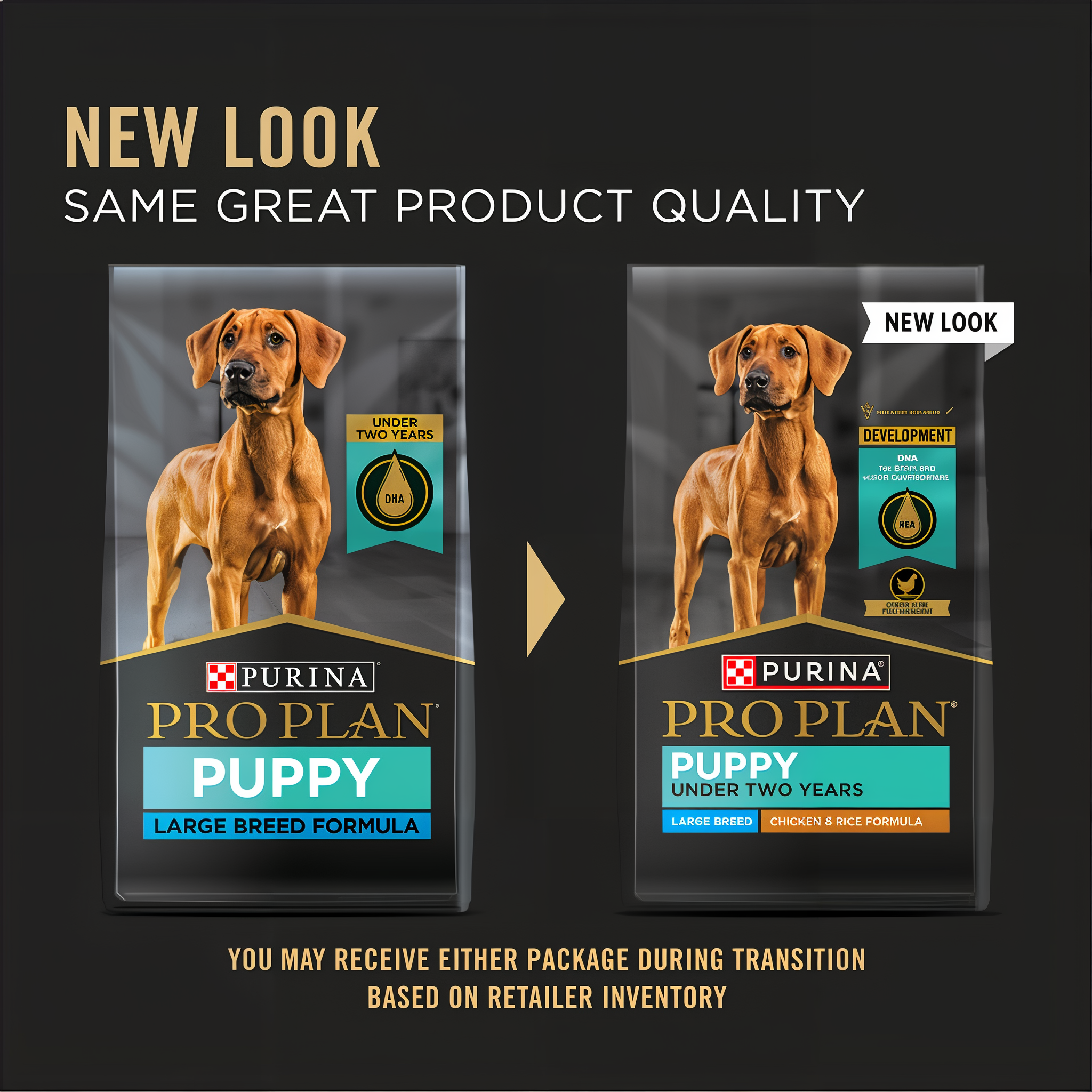 New look, same great product quality - you may receive either package during the transition