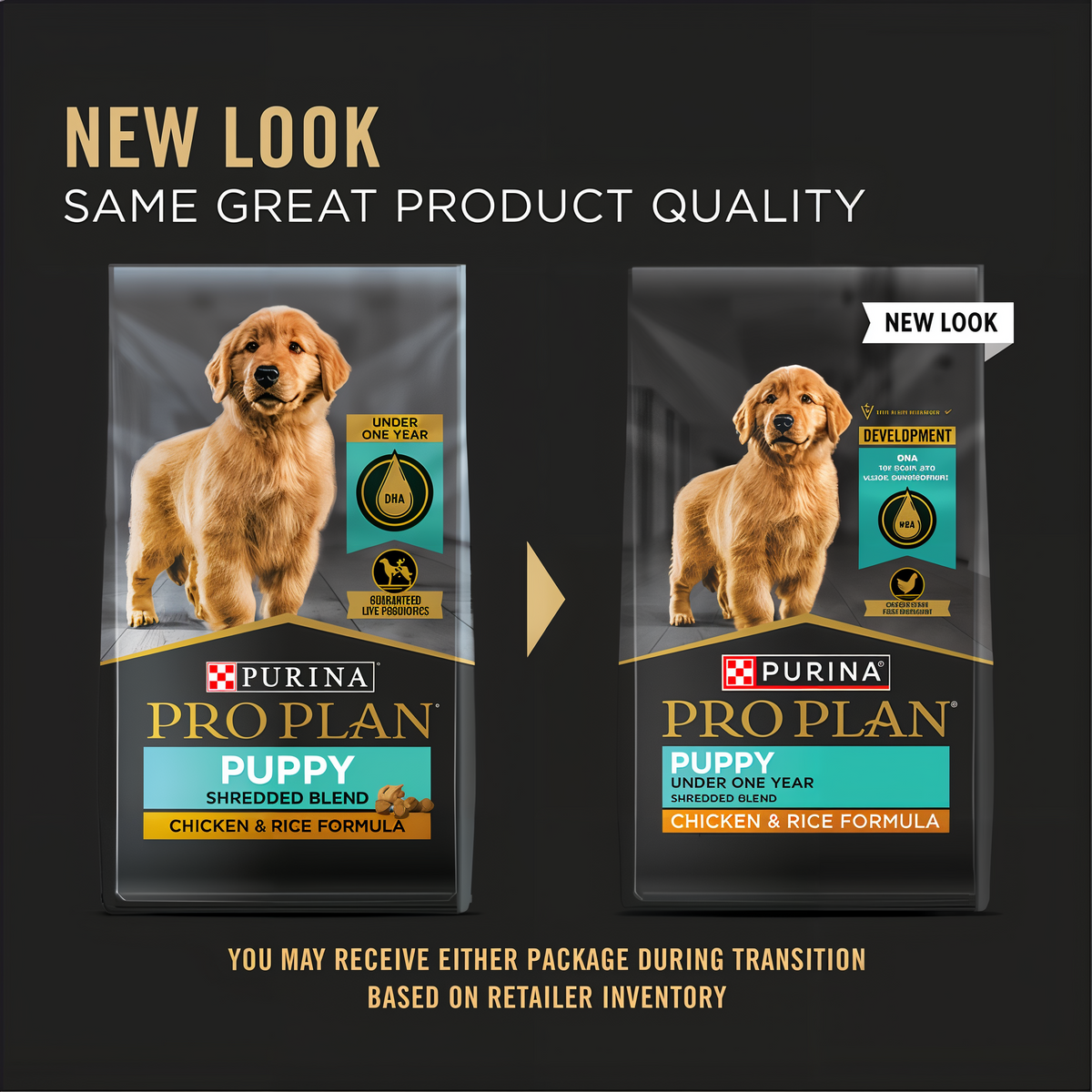 New look, same great product quality - you may receive either package during the transition