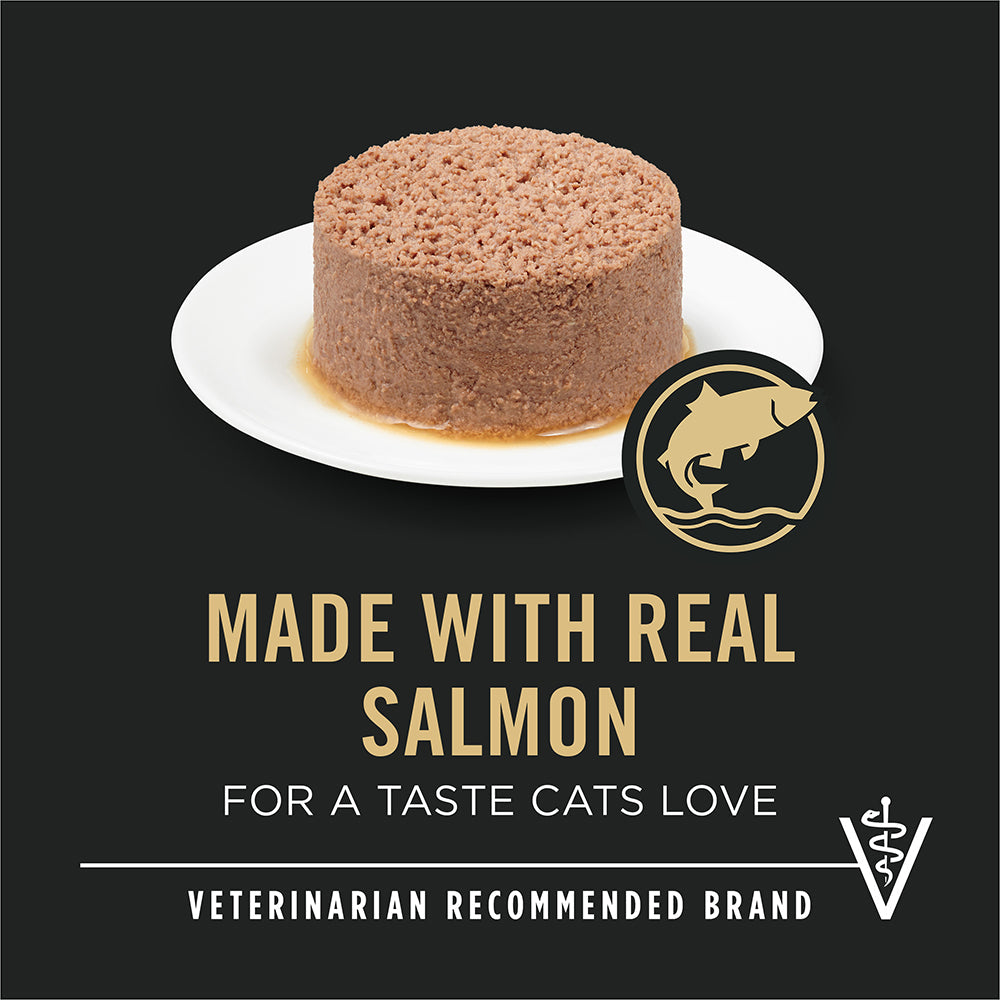 Made with real salmon for a taste cats love, veterinarian recommended brand
