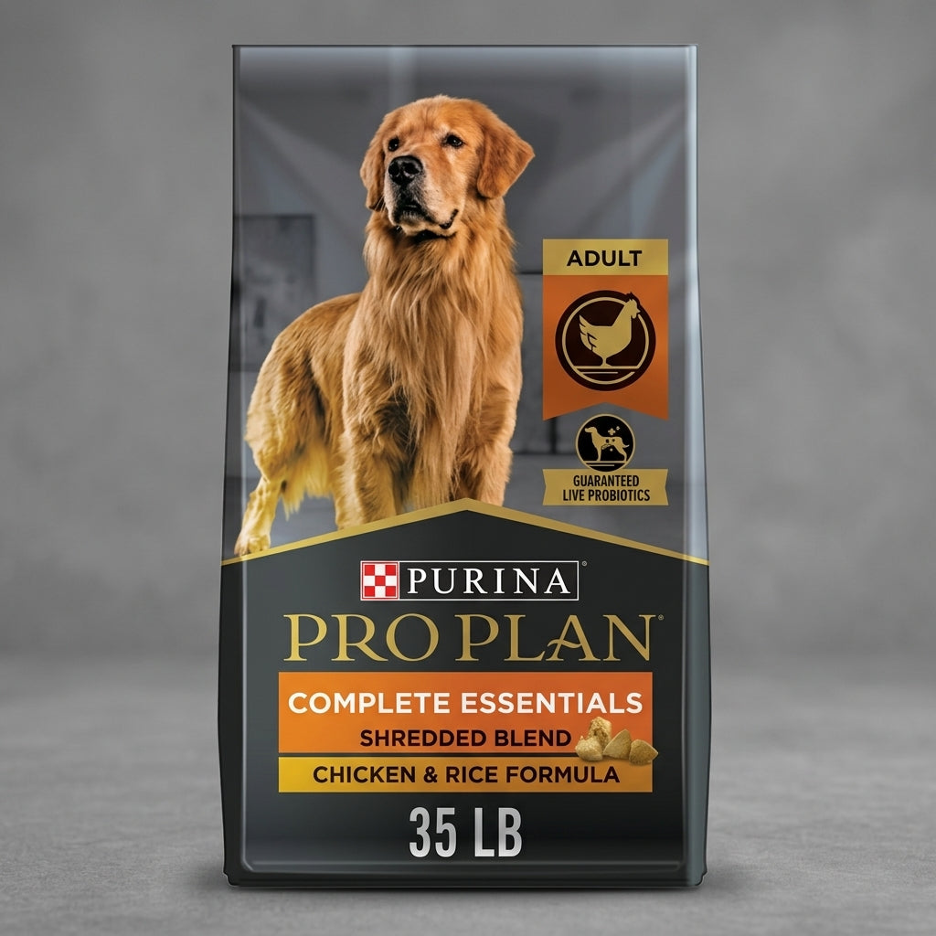 Purina Pro Plan Complete Essentials Dry Dog Food Shredded Adult Blend Chicken & Rice