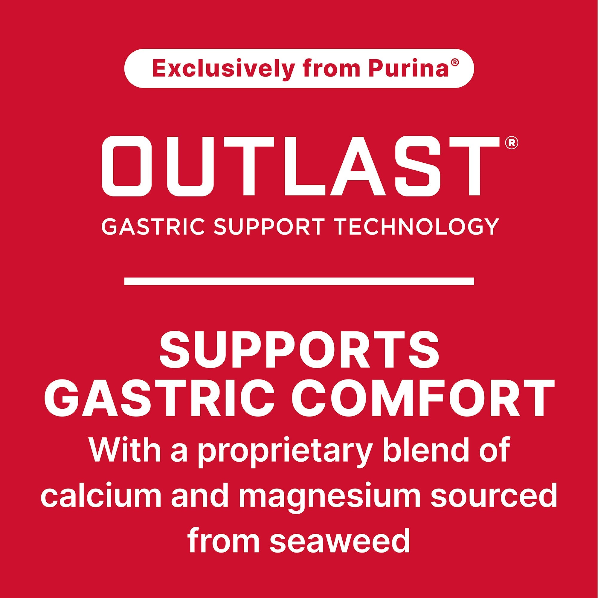 Outlast gastric support technology supports gastric comfort with calcium and magnesium from seaweed