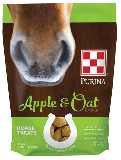 Purina Apple and Oats Horse Treats in a 3.5 lb bag