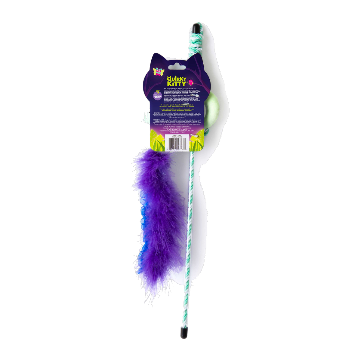 Quirky Kitty Firefly Wand packaging back with product details