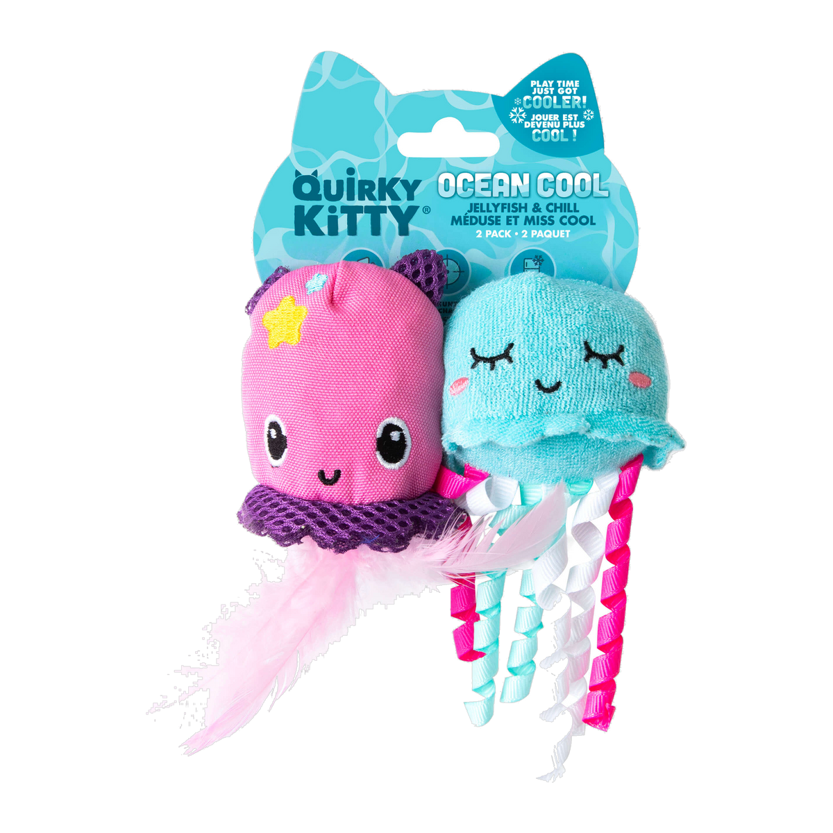 Quirky Kitty Jellyfish & Chill Ocean Cool 2 Pack retail packaging front view