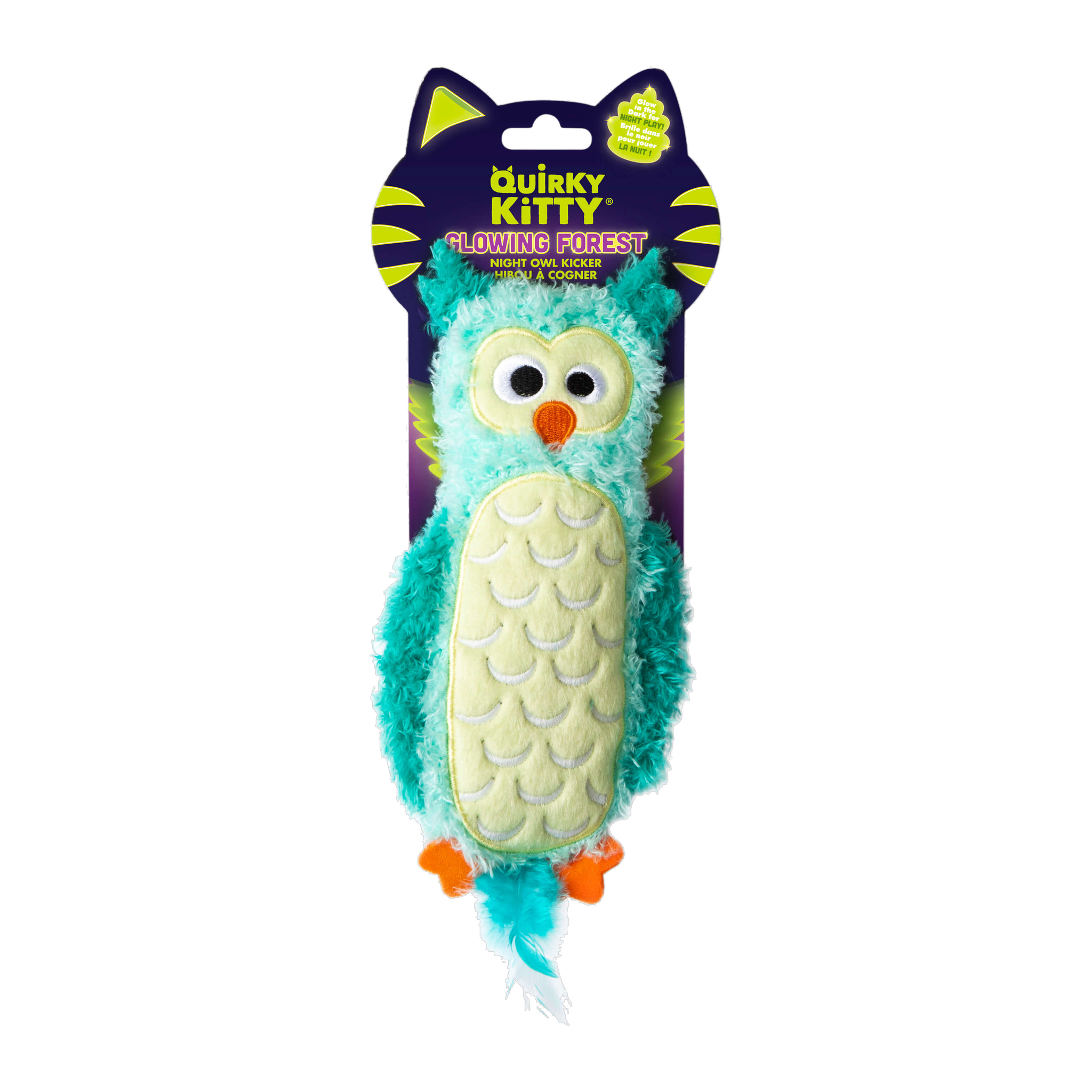 Quirky Kitty Night Owl Kicker retail packaging front view