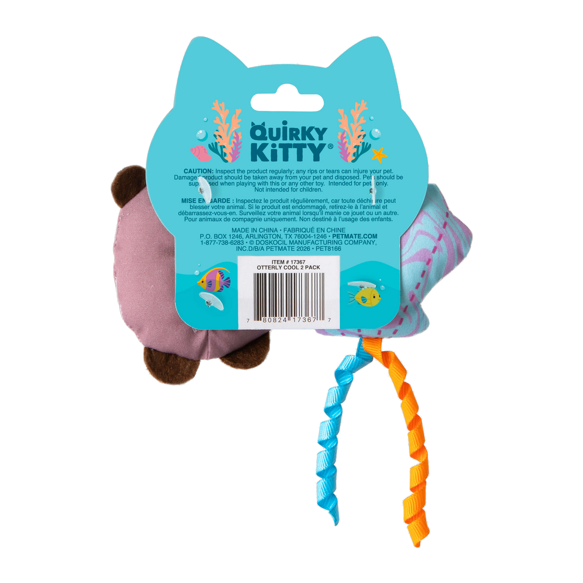 Quirky Kitty Otterly Cool packaging back with product details