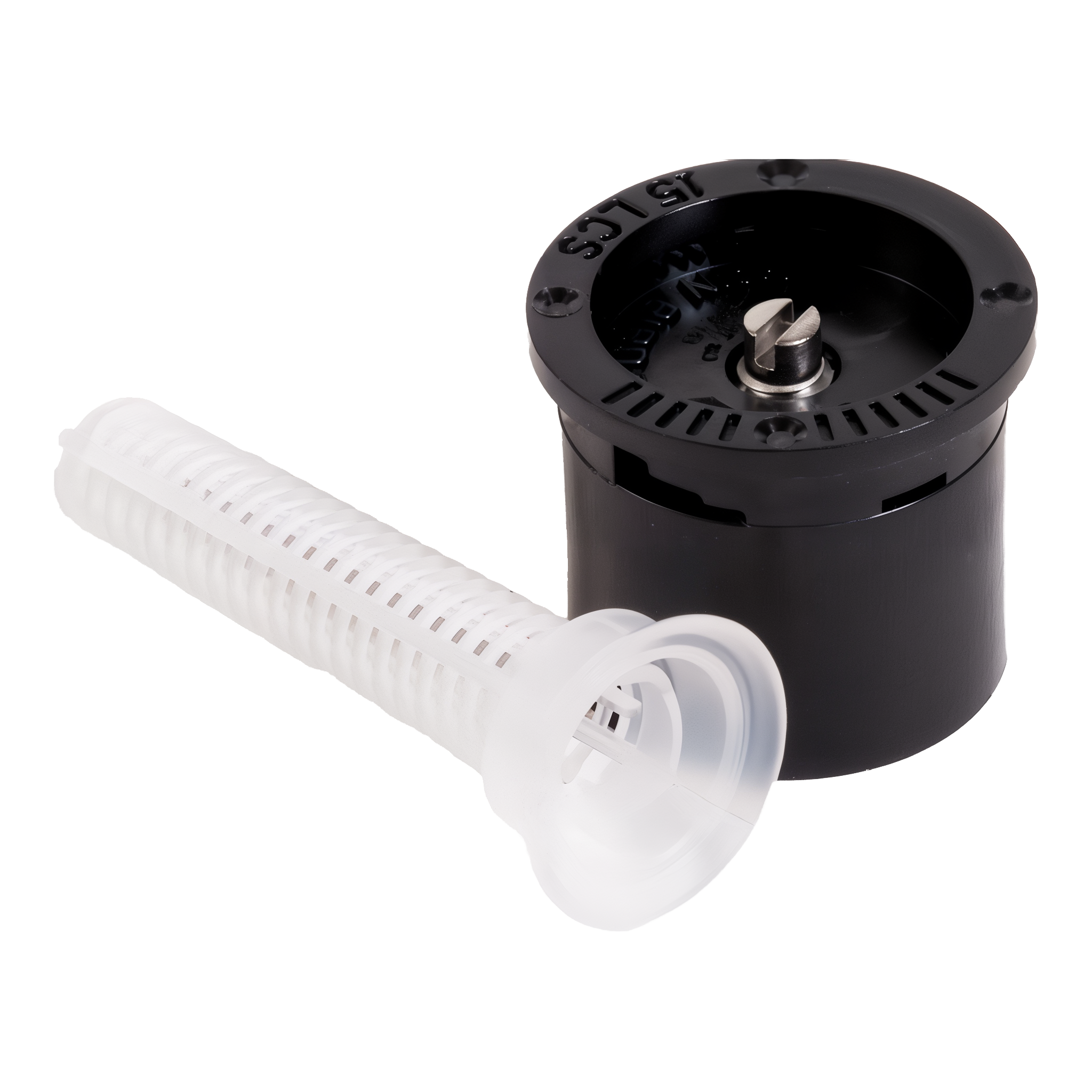 Rain Bird 15LCS 15-foot left corner strip pattern fixed spray nozzle with MPR matched precipitation rate on transparent background