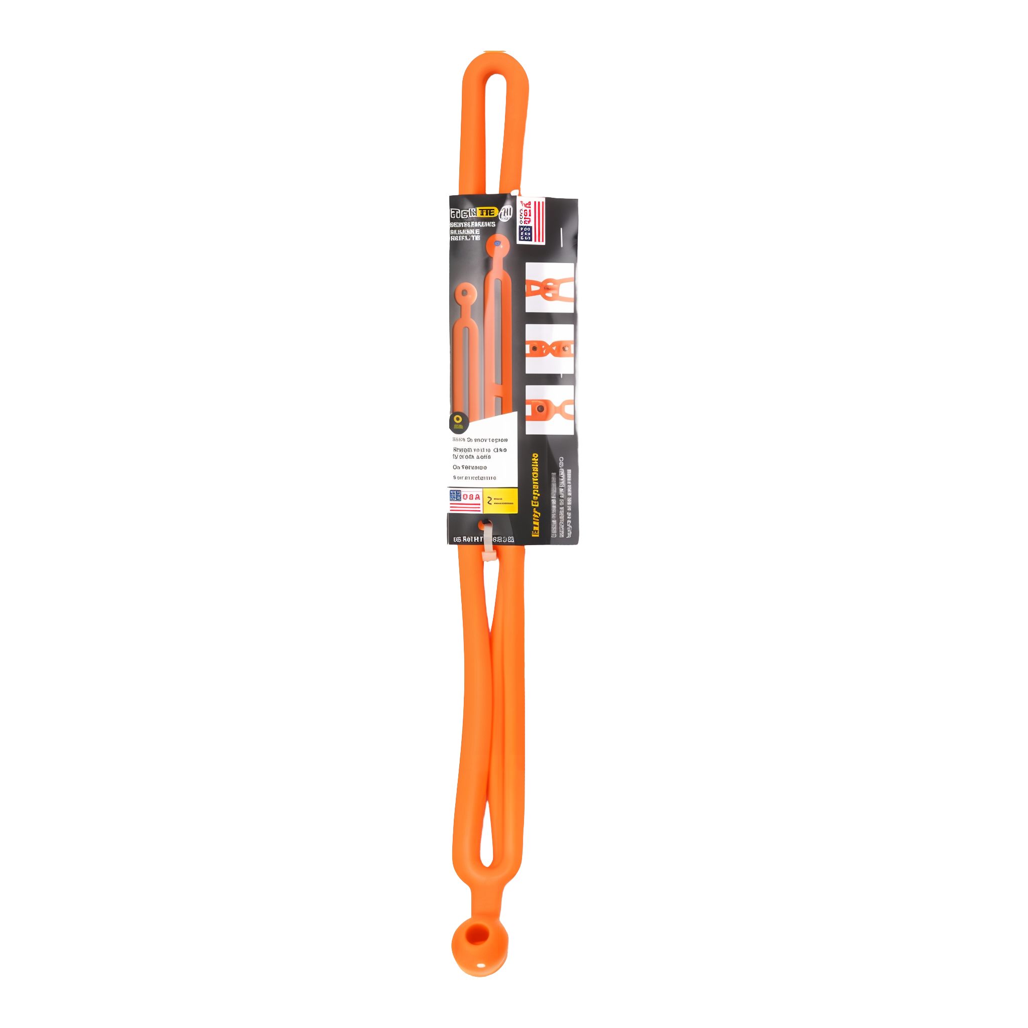 Rapid Tie Non-Marring Flexible Vinyl Tie 16 inch 2-pack, orange adjustable extendable strap