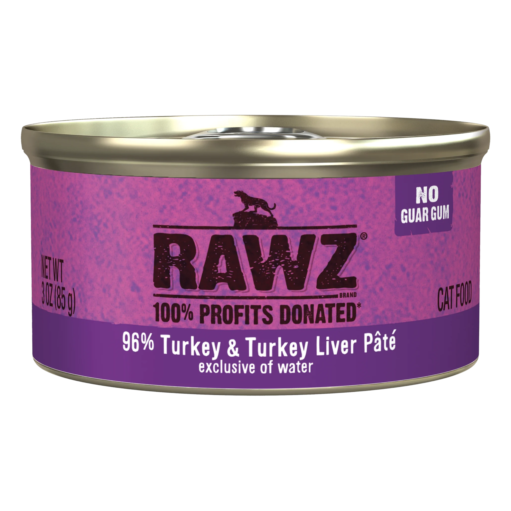 RAWZ 96% Turkey and Turkey Liver Pate wet cat food can front