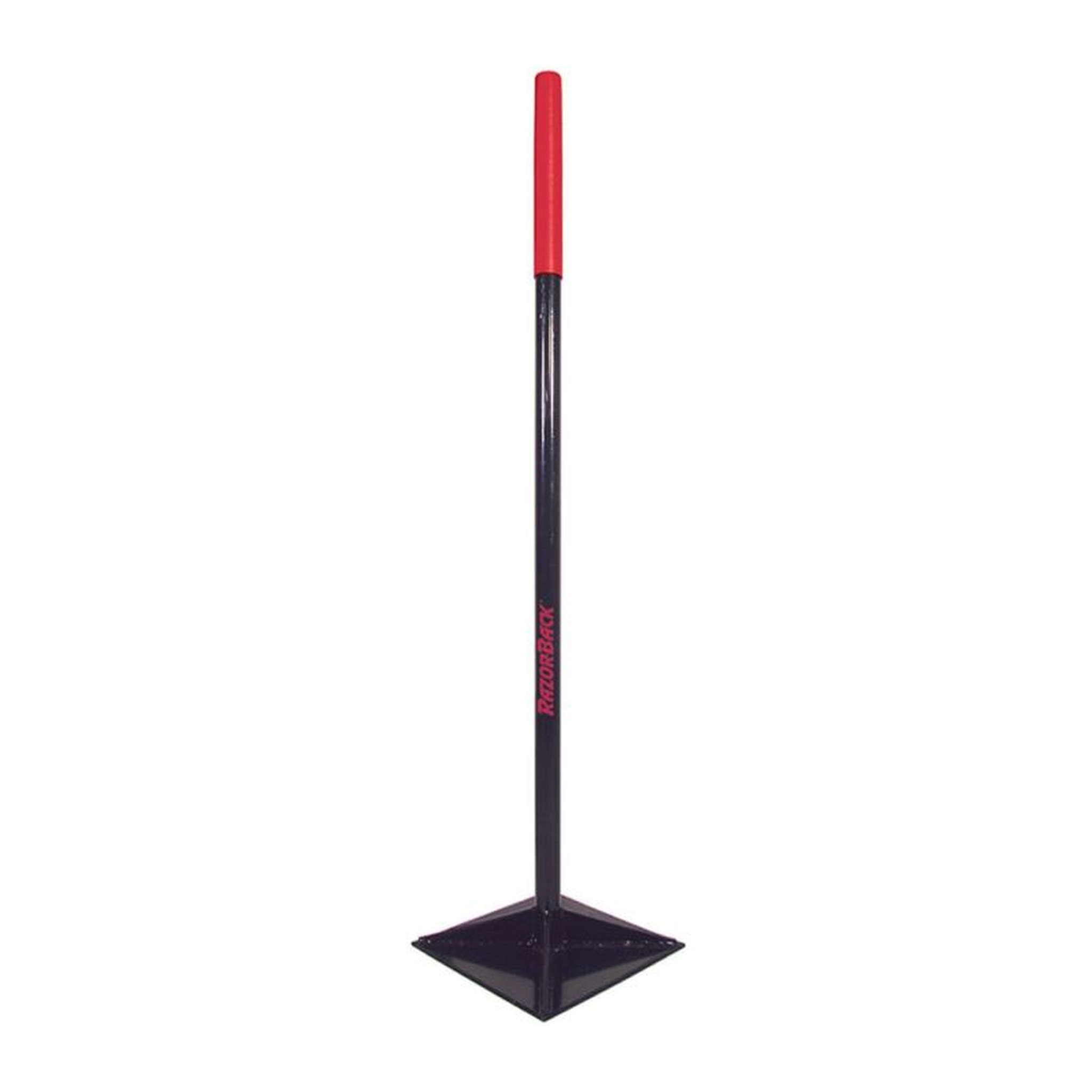 Razor-Back Steel Tamper 10x10 — all-steel hand tamper with 10-inch by 10-inch base for compacting asphalt, gravel, stone, and dirt