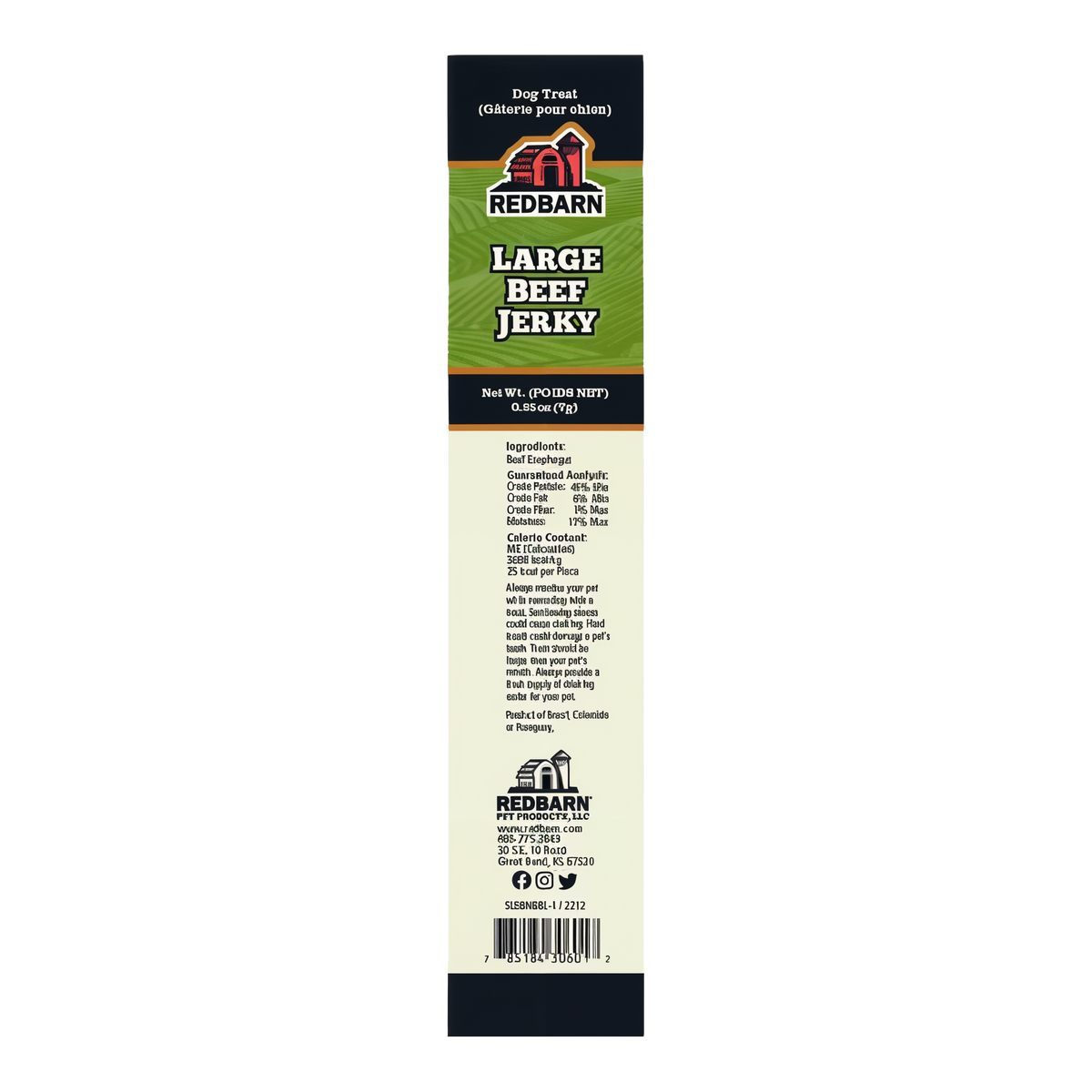 Redbarn Beef Jerky package back