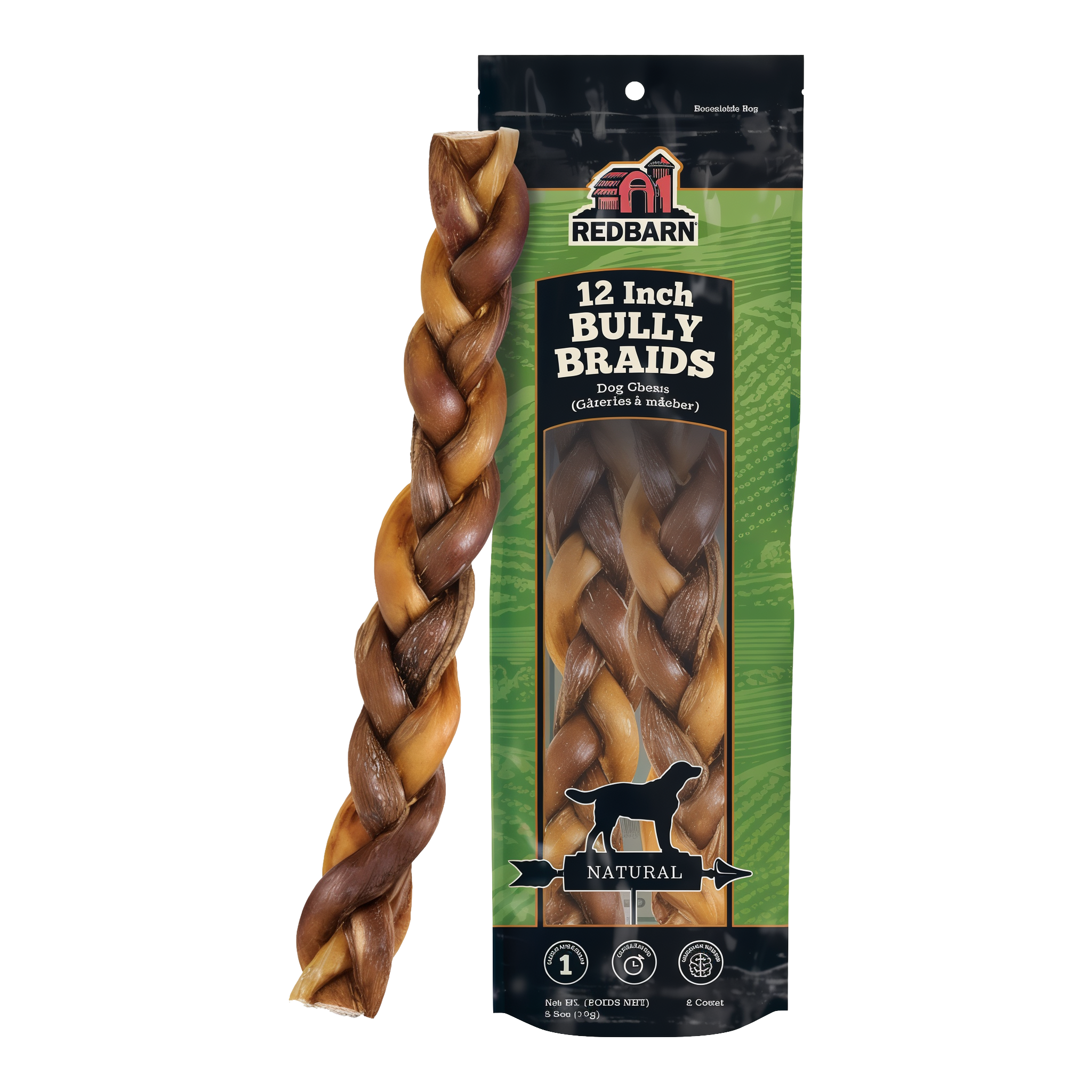 Redbarn Braided Bully Stick package front