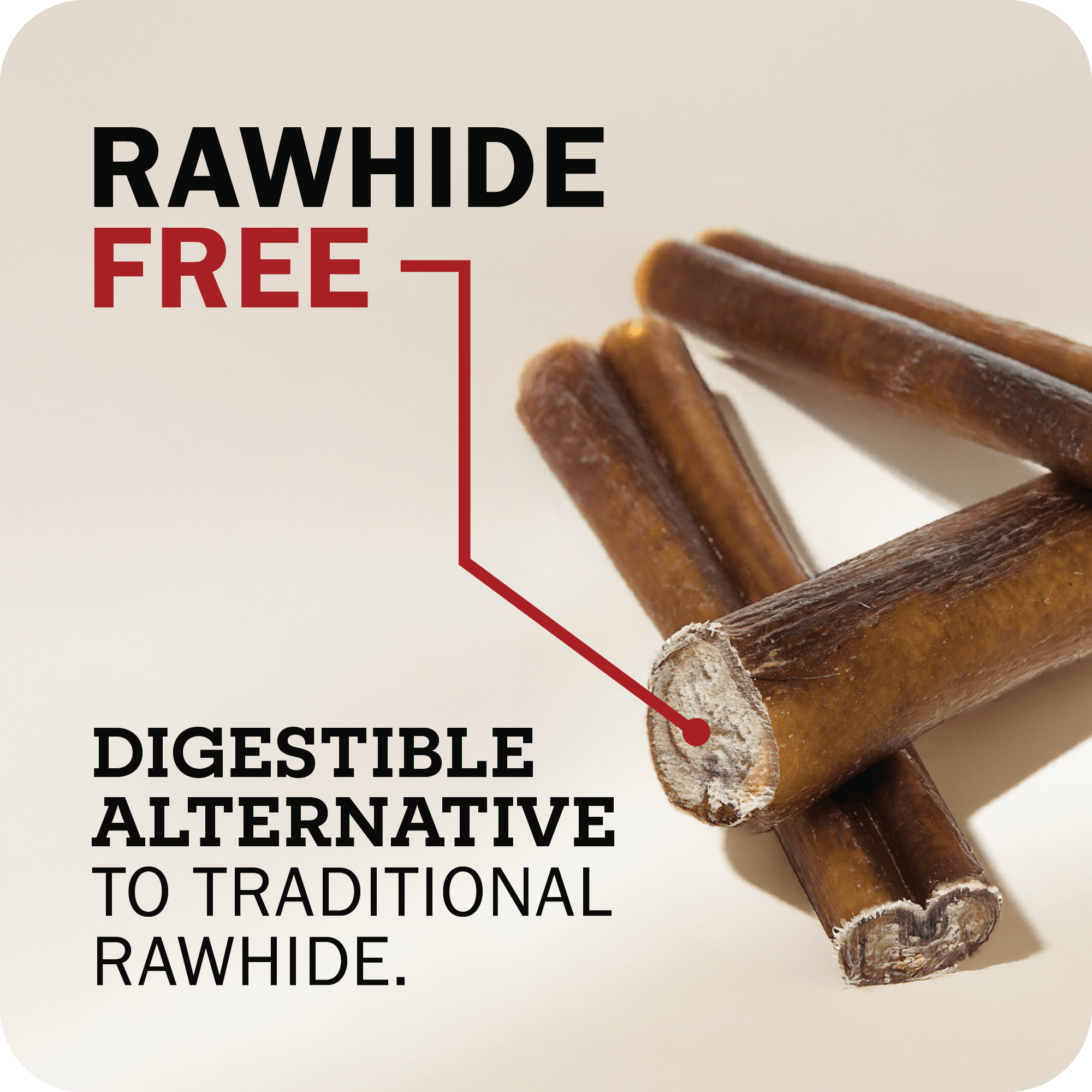 Redbarn Odor-Free Braided Bully Stick bully collection feature panel