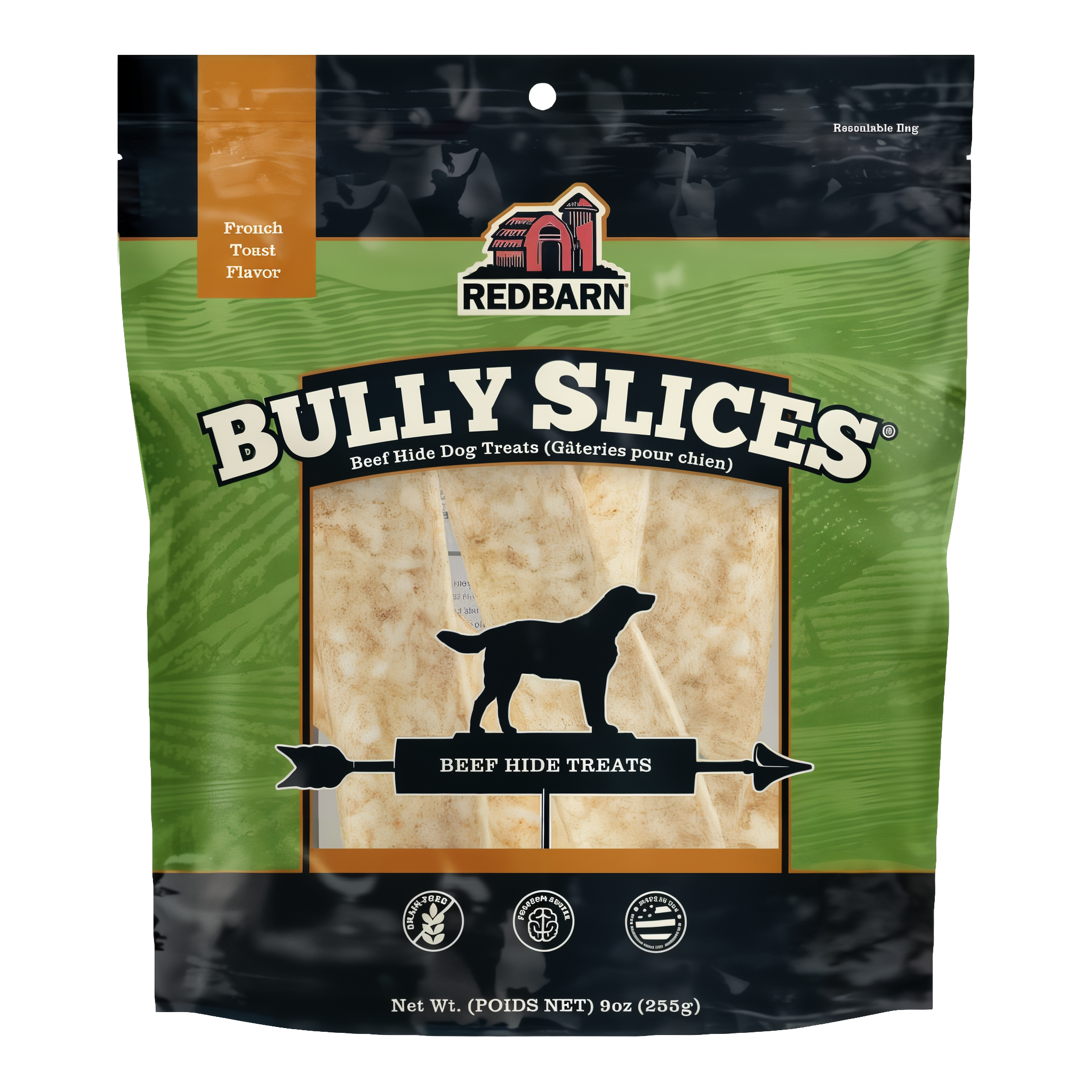 Redbarn Bully Slices French Toast Flavor package front #Per Bag