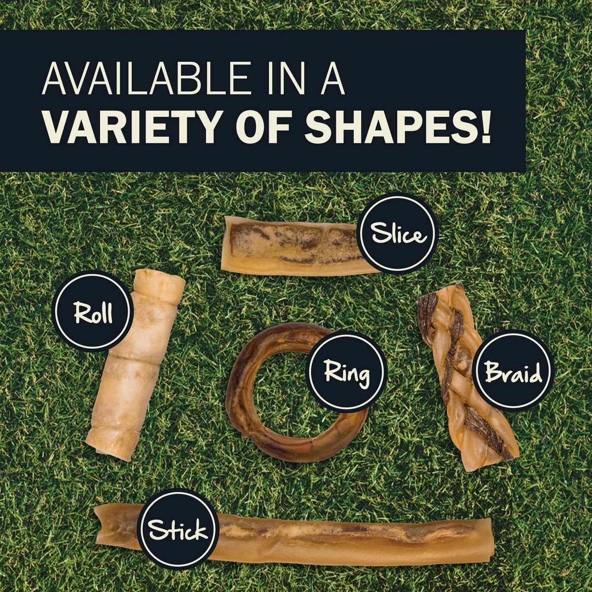 Redbarn Collagen Wrapped Esophagus Ring -- redbarn wrapped collagen chews available in different shapes