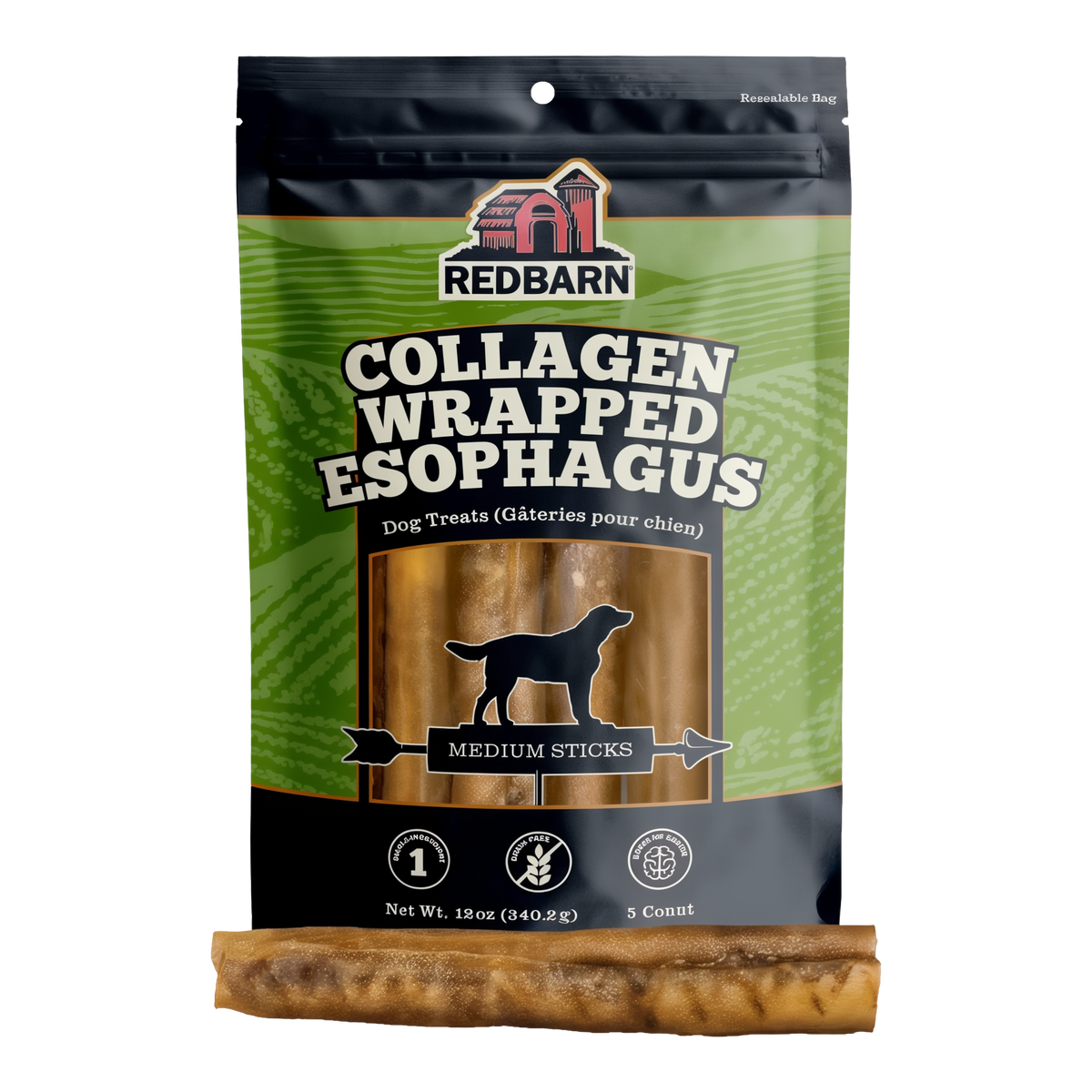 Redbarn Collagen Wrapped Esophagus Stick -- product image of redbarn collagen wrapped esophagus sticks