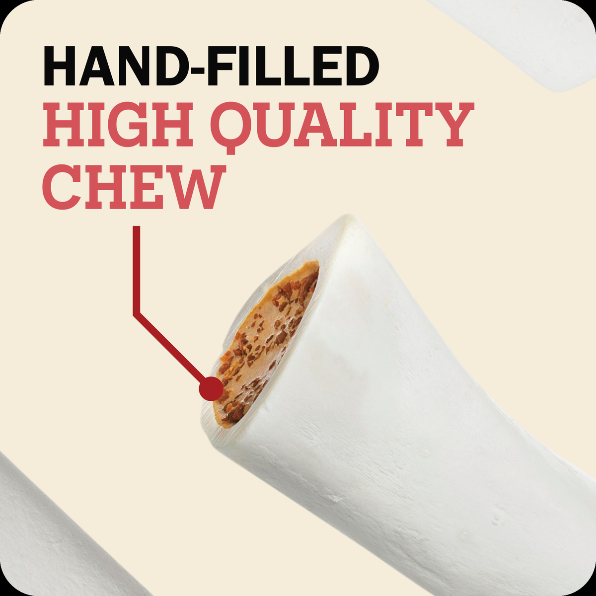 Redbarn Filled Bone Beef Flavor -- feature panel 1