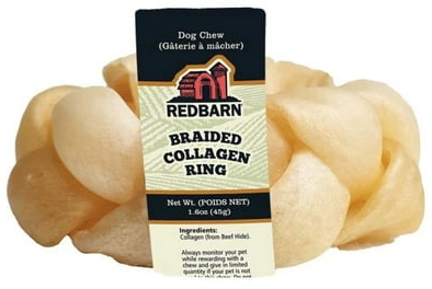 Redbarn Pet Products Collagen Braided Ring Dog Treat