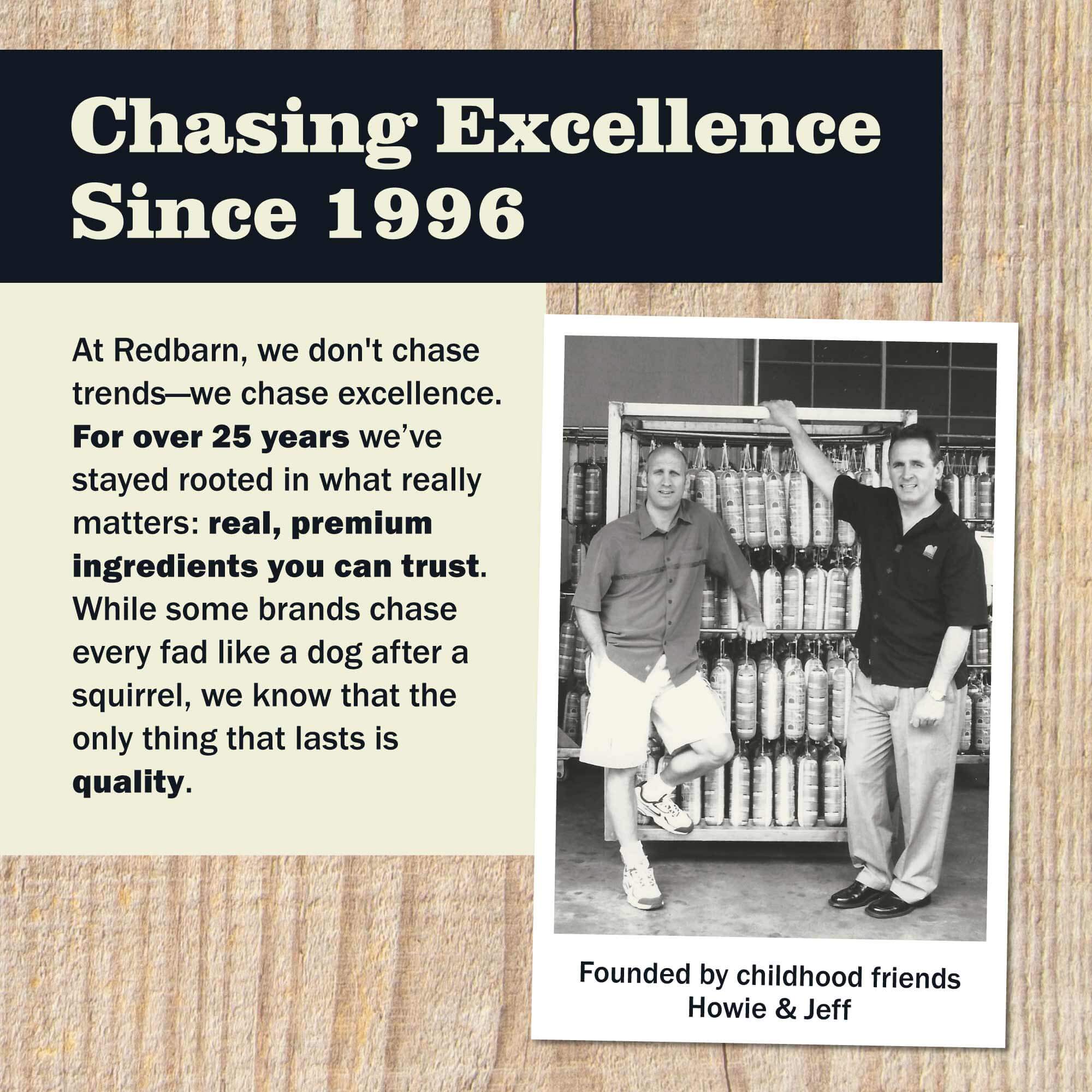 Redbarn quality - premium ingredients you can trust since 1996