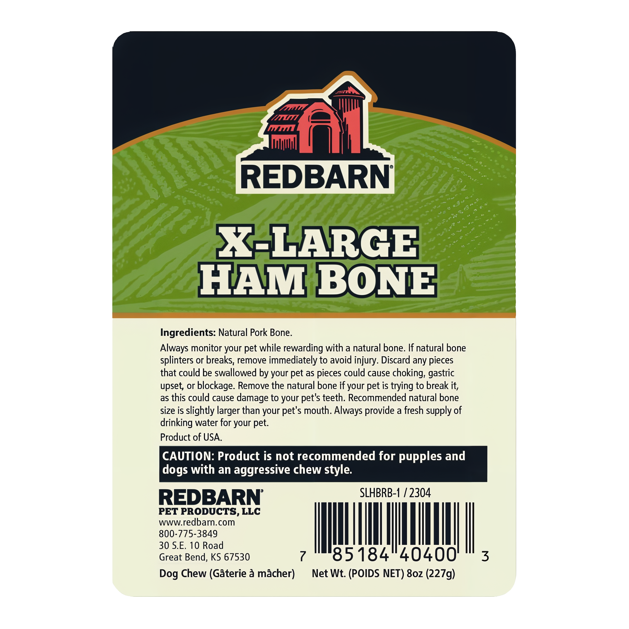 Redbarn X-Large Ham Bone package back