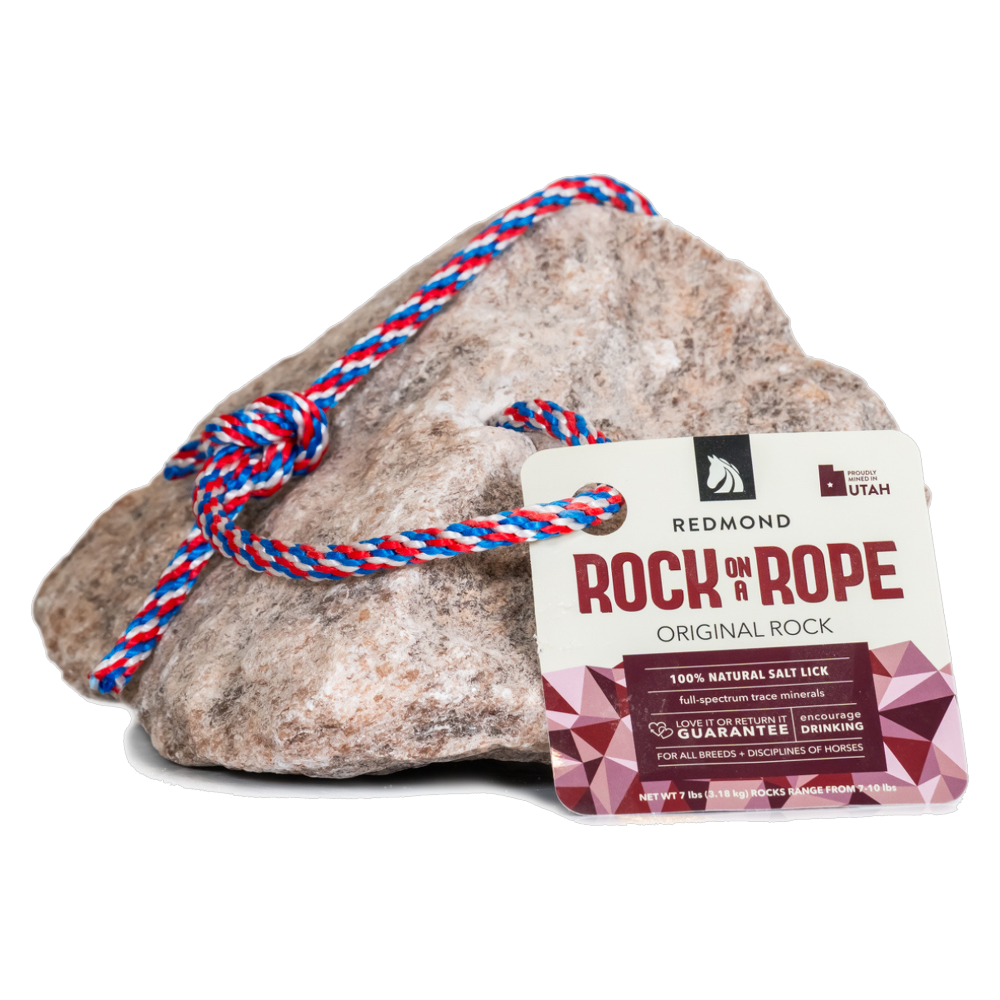 Redmond Rock on a Rope natural salt lick #7 LB