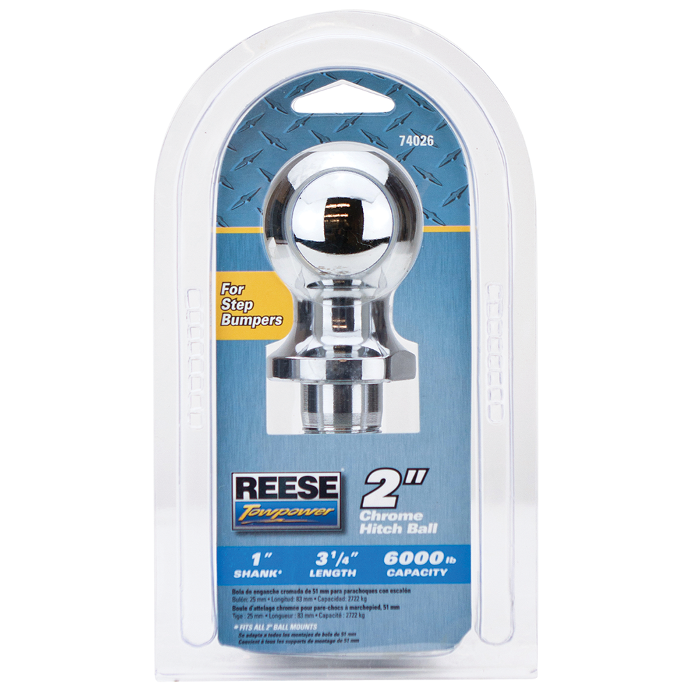 Reese Towpower Chrome Hitch Ball - package front