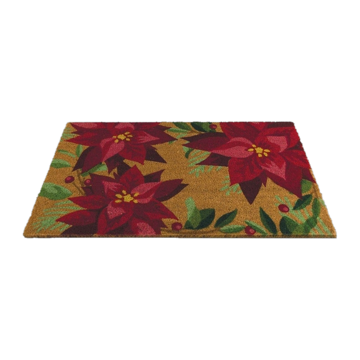 Regal Art & Gift Poinsettia Coir Doormat -- product image