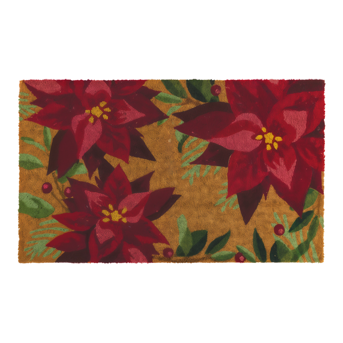 Regal Art & Gift Poinsettia Coir Doormat -- product image