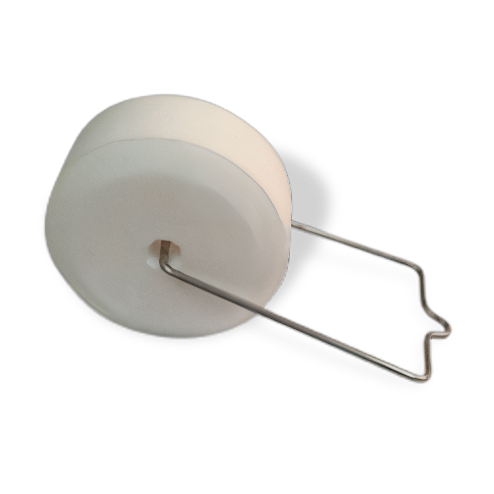 Roto Salt plain white mineral salt spool on a wire spool hanger