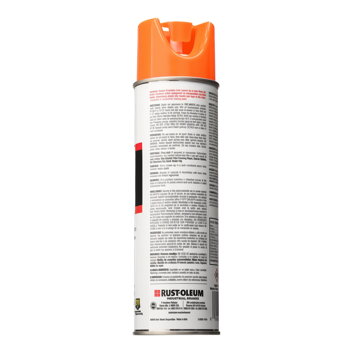 Rust-Oleum Industrial Choice M1800 Precision Line Inverted Marking Paint Fluorescent Orange 17 oz -- product image