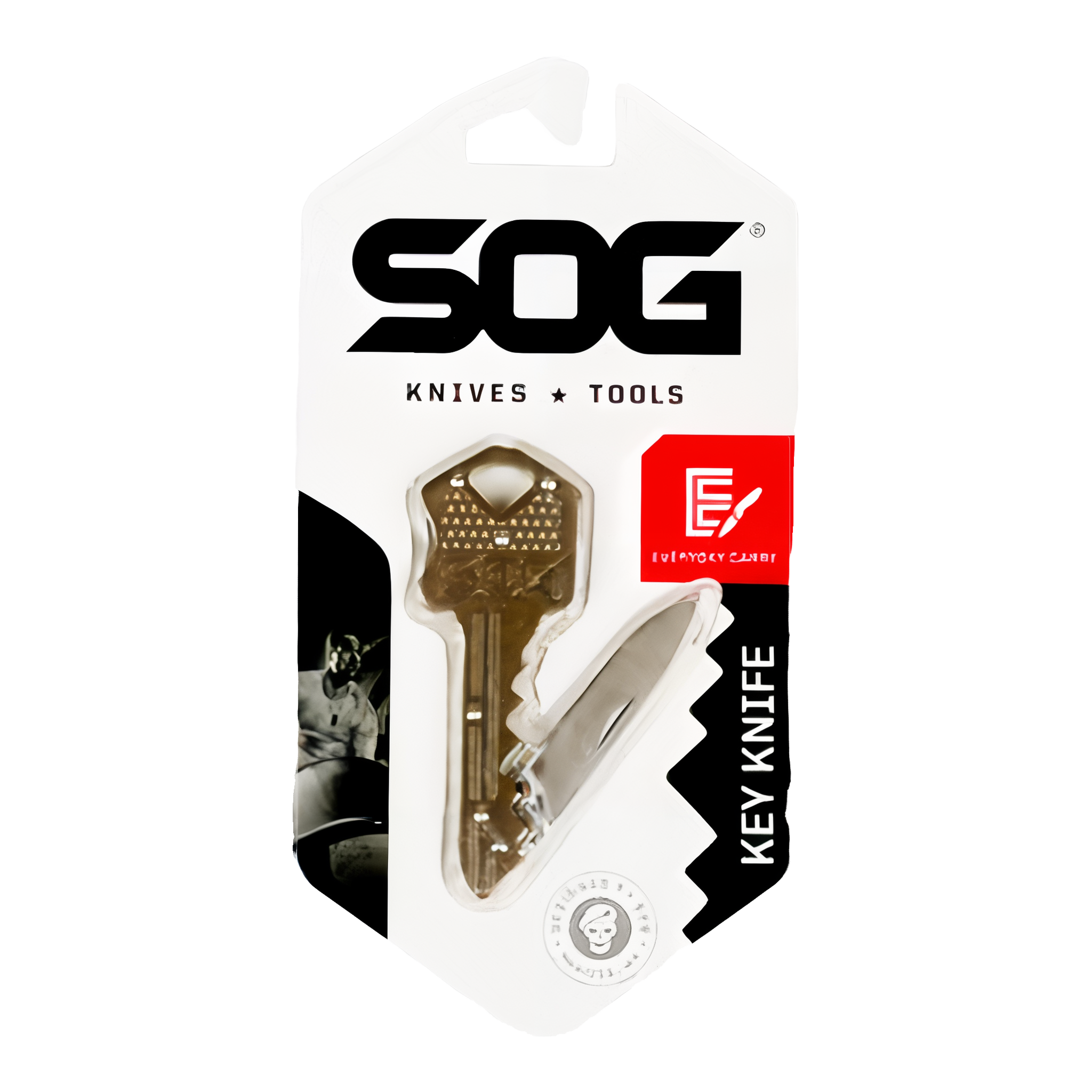 SOG Specialty Knives & Tools Key Knife with Straight-Edge Folding Steel Blade