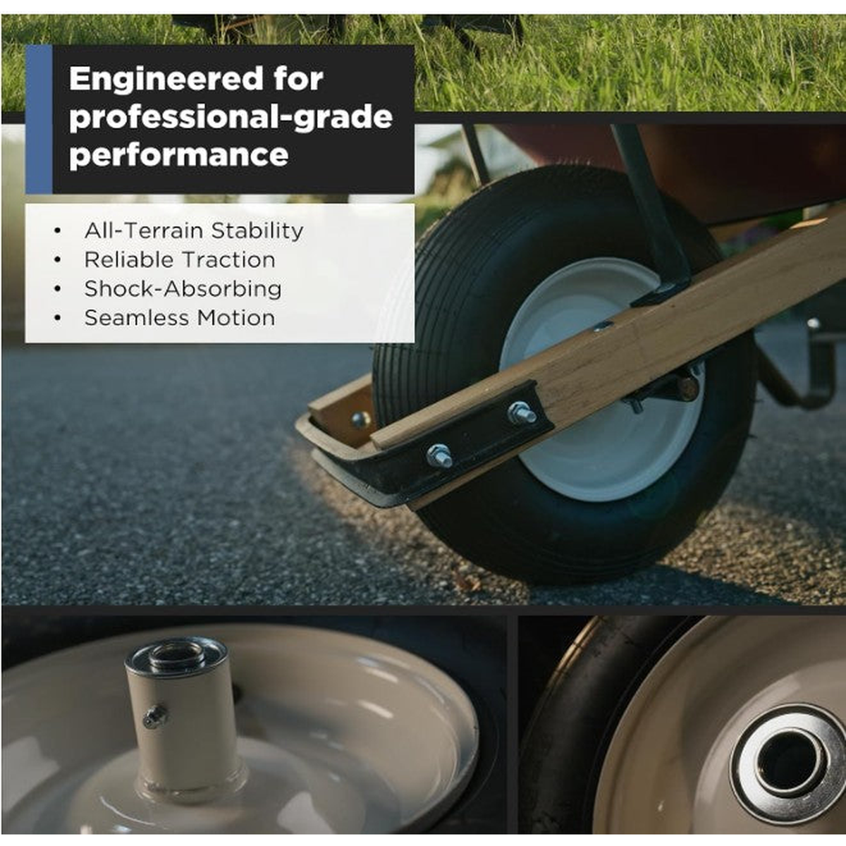 Scenic Road Manufacturing Scenic Lane G-Series 6 Cu Ft Wheelbarrow Single Ribbed Tire -- other
