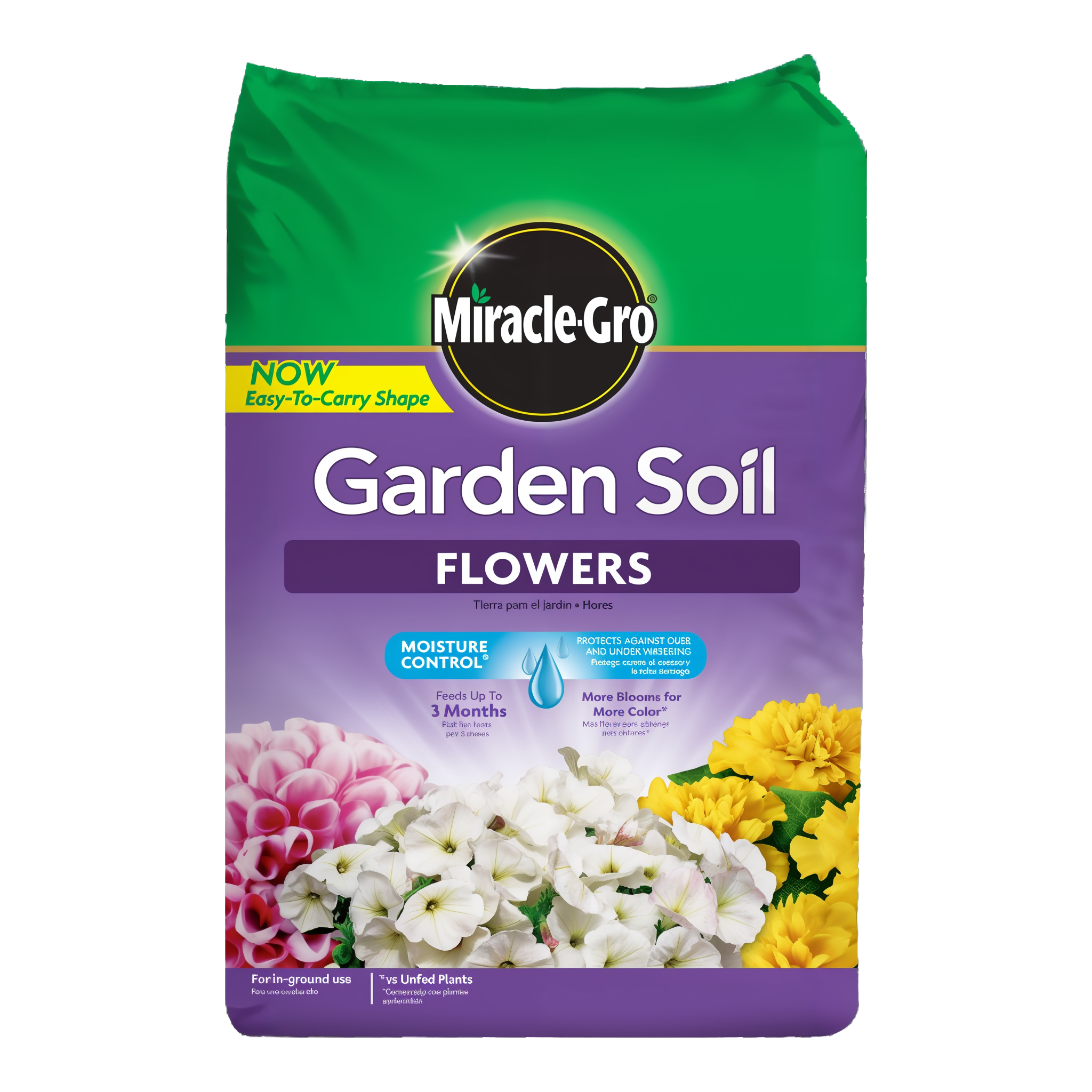 Scotts Miracle-Gro Garden Soil Flowers, 1.5 cubic foot bag, in-ground garden soil with Moisture Control for annuals and perennials