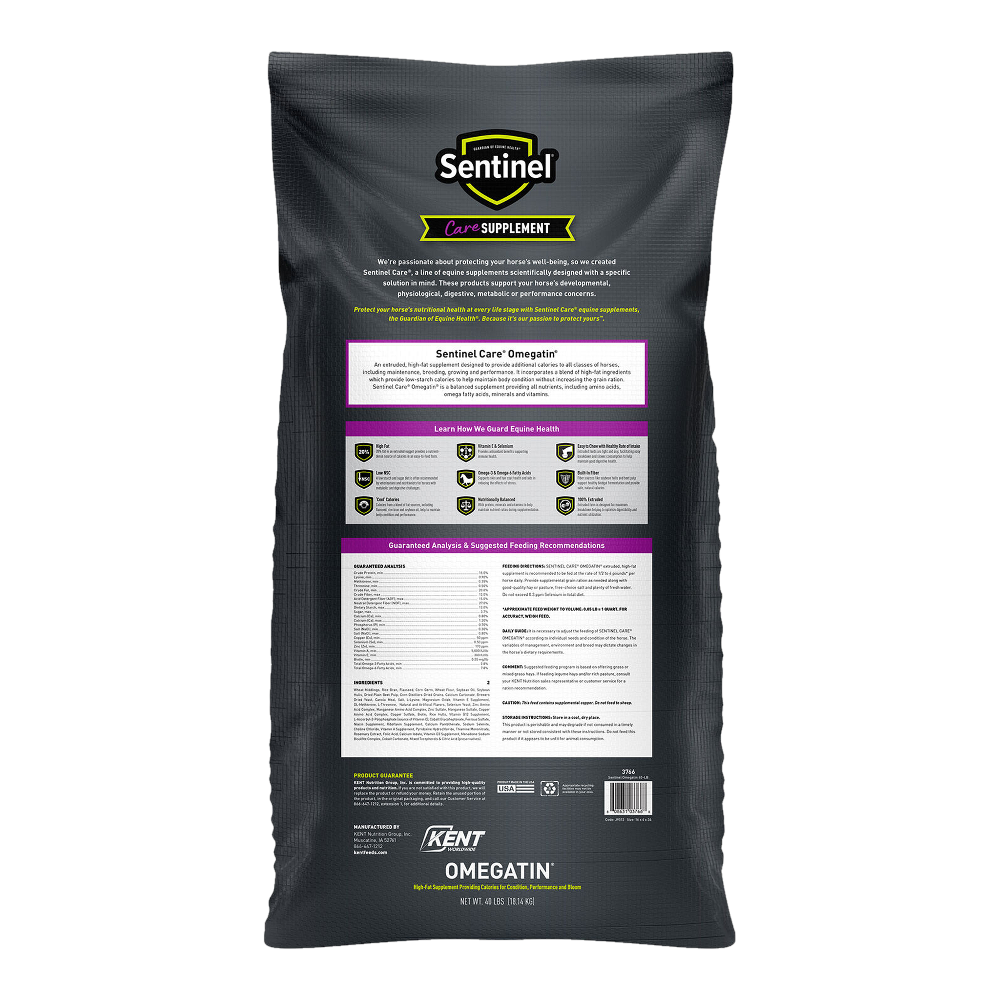 Sentinel Care Omegatin Horse Supplement sentinel omegatin pdp 1500x1500 back