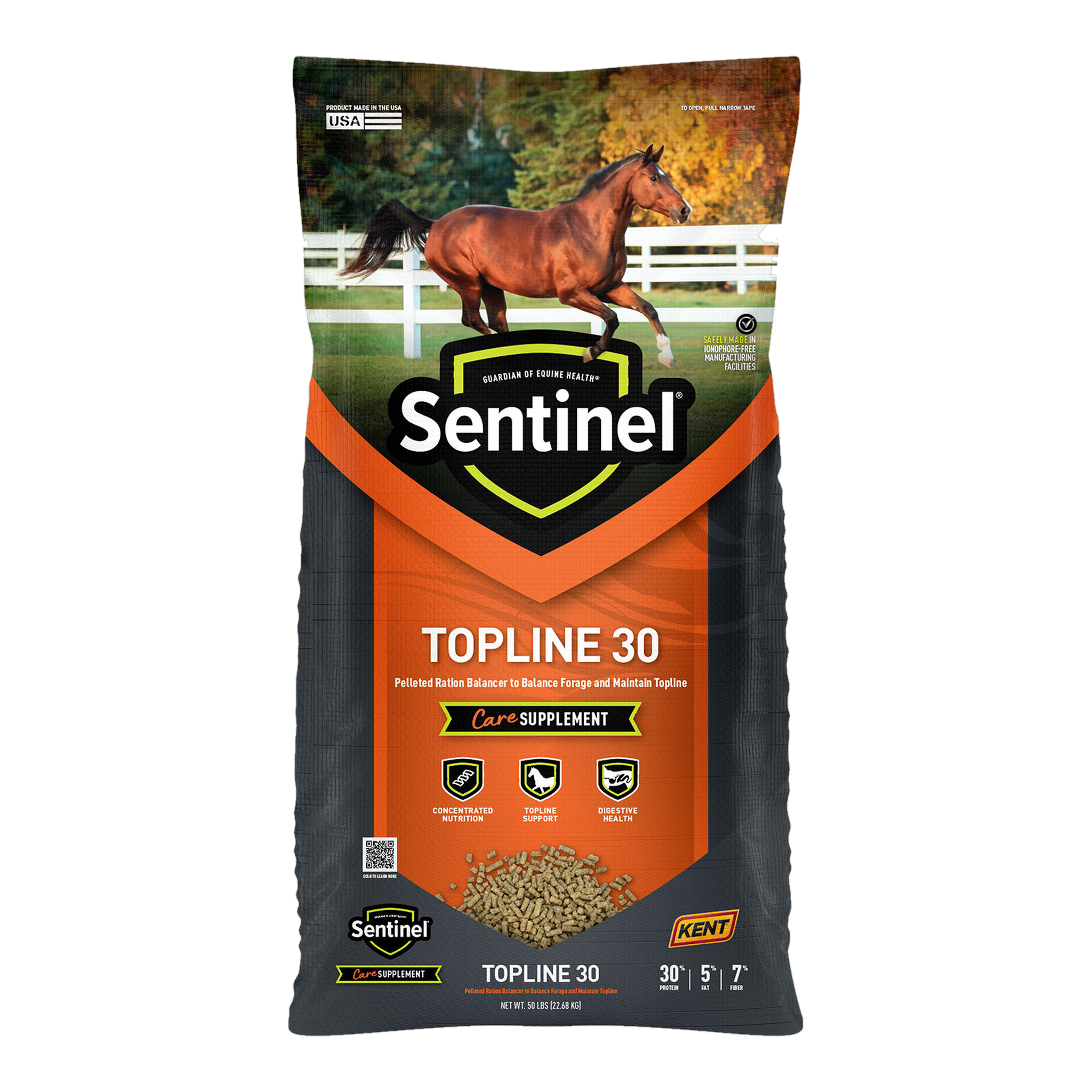 Sentinel Care Topline 30 Horse Supplement 50 LB #50 LB