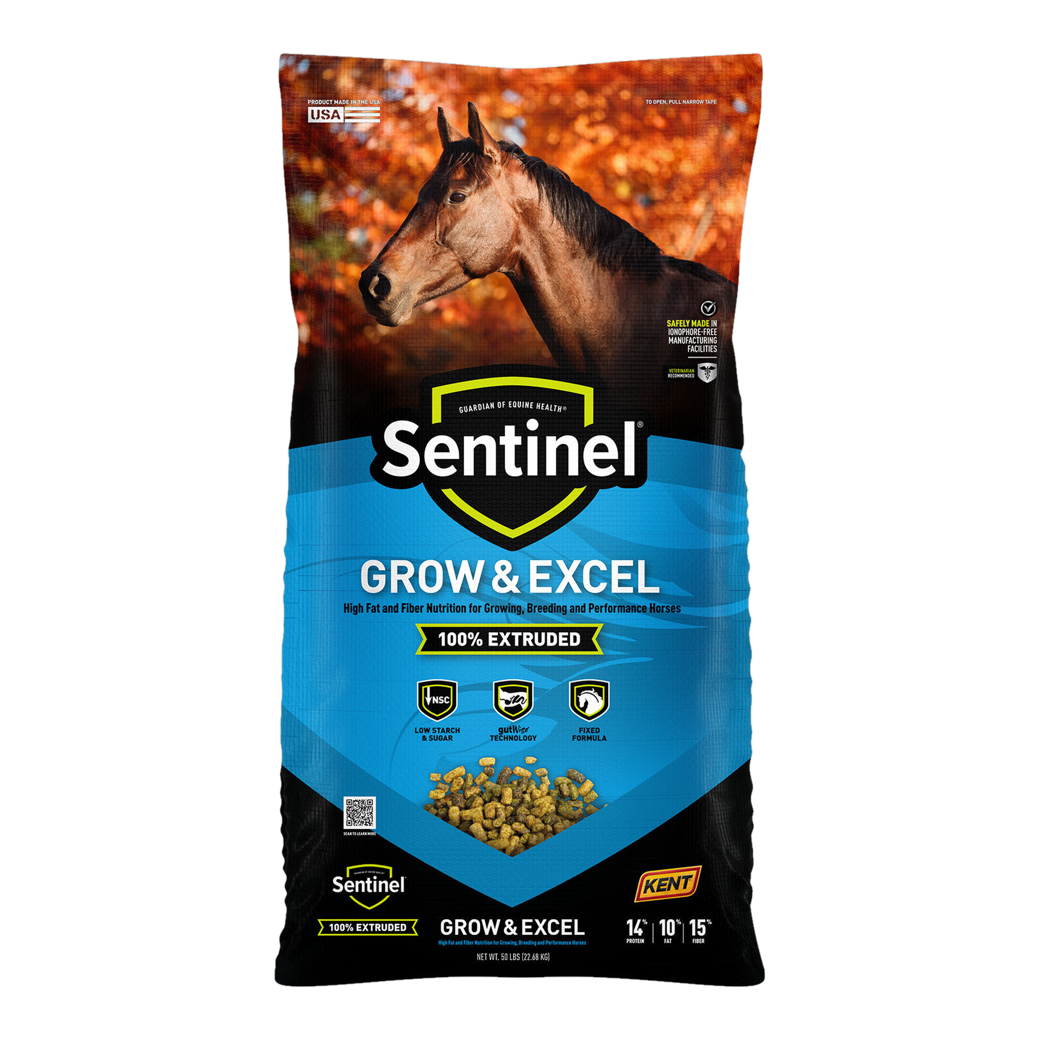 Sentinel Grow & Excel Horse Feed 50 LB #50 LB