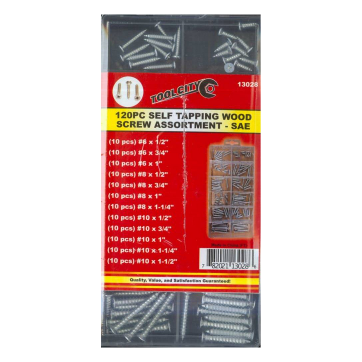 Service Tool 120 PC Self Tapping Wood Screw Assortment - SAE -- package front