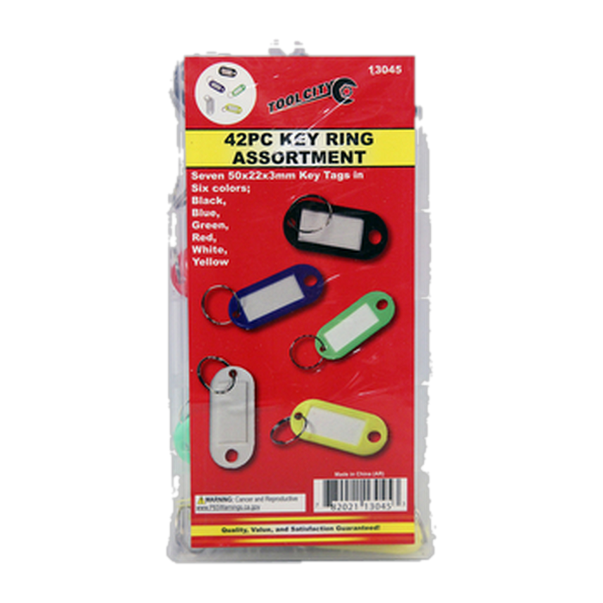 Service Tool 42 PC Key Ring Assortment -- packaging
